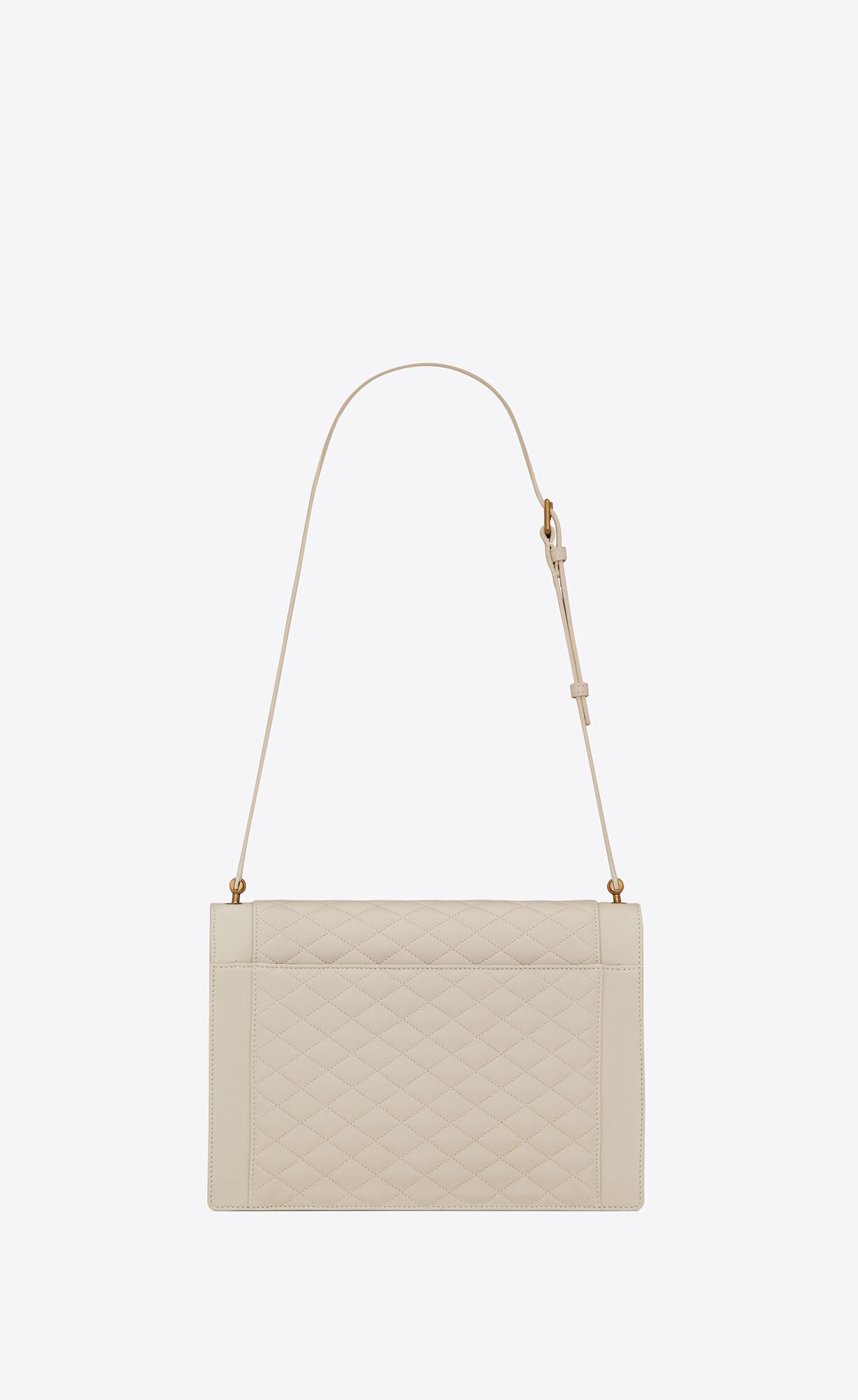 YSL Gaby Satchel In Quilted Lambskin Blanc Vintage | XMKEA9124