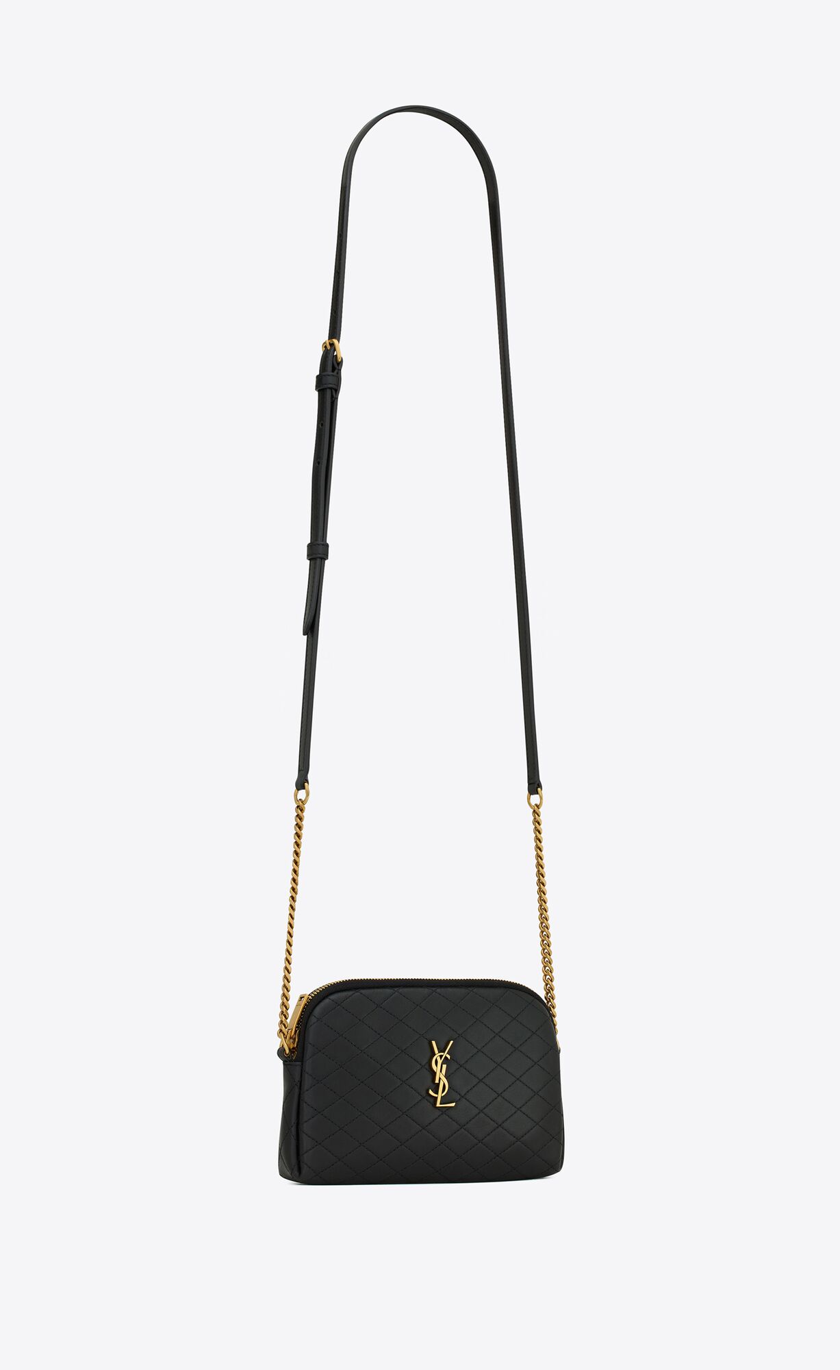 YSL Gaby Zipped Pouch In Quilted Lambskin Black | BDGVM2413