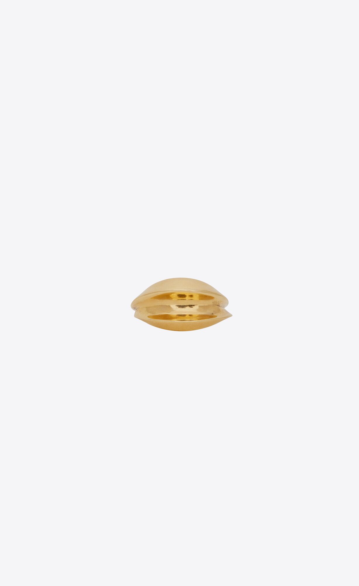 YSL Geometric Ring In Metal Aged Gold | FETZA4832