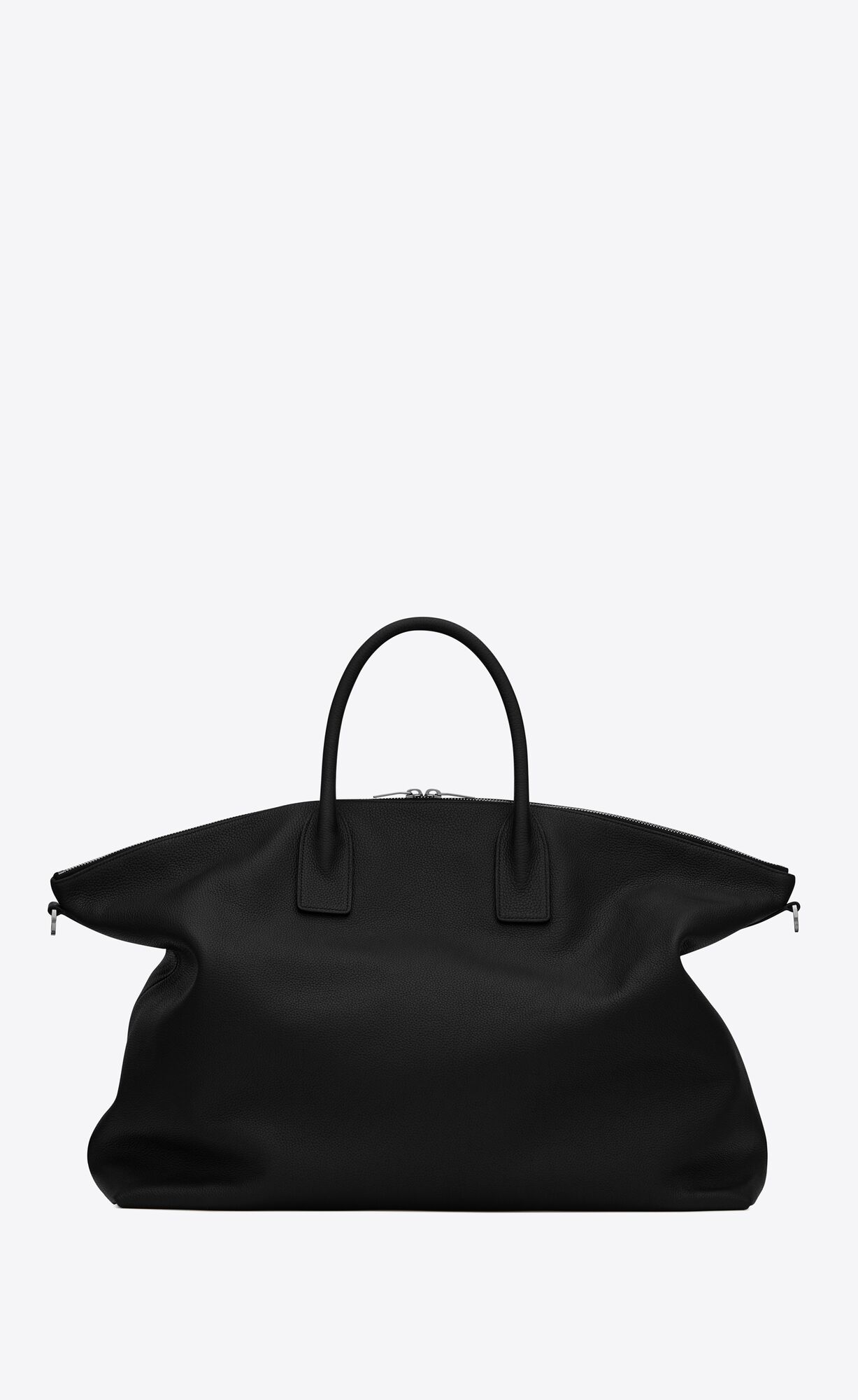 YSL Giant Bowling Bag In Soft Grained Leather Black | XUTLG4029