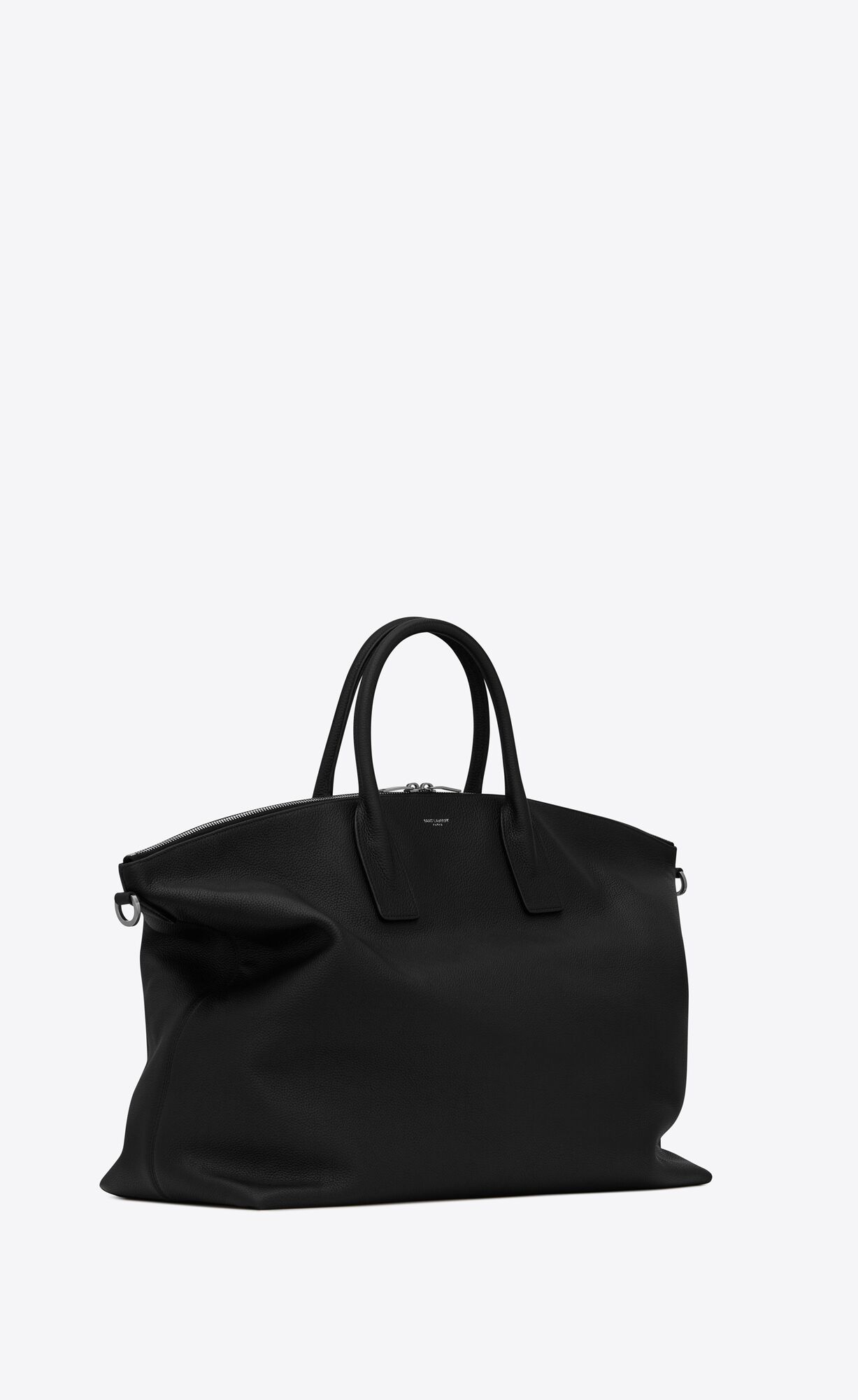 YSL Giant Bowling Bag In Soft Grained Leather Black | XUTLG4029