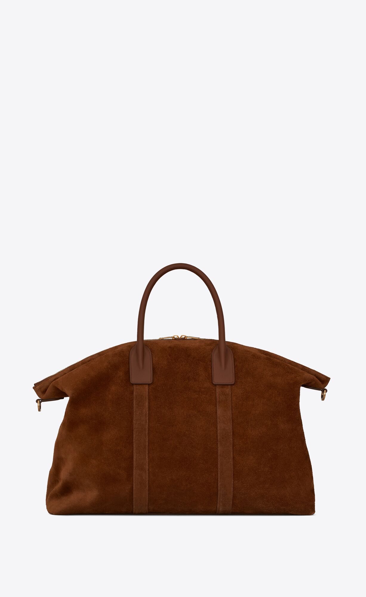 YSL Giant Bowling Bag In Suede Tan Brown | ALTMI2153