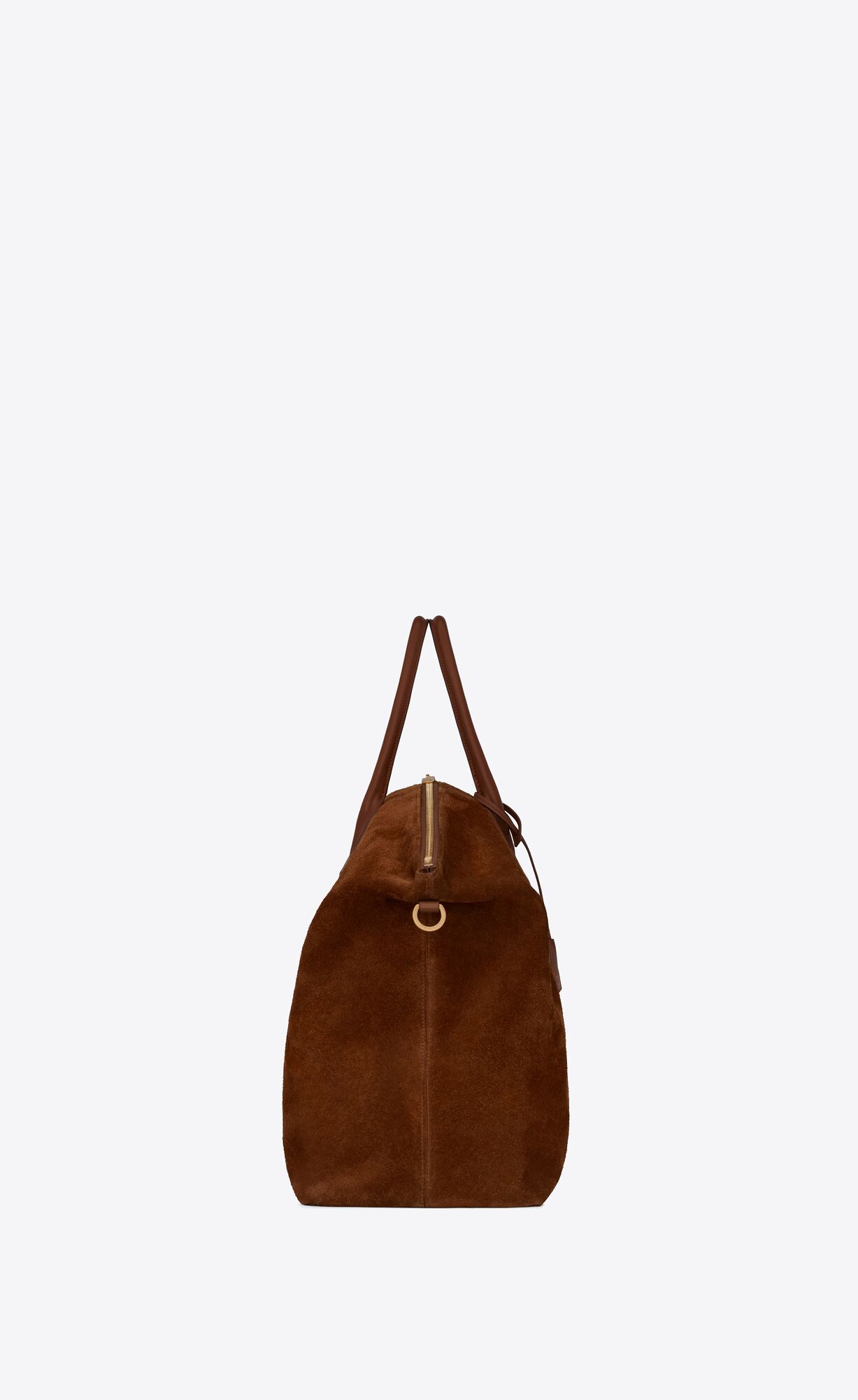 YSL Giant Bowling Bag In Suede Tan Brown | ALTMI2153