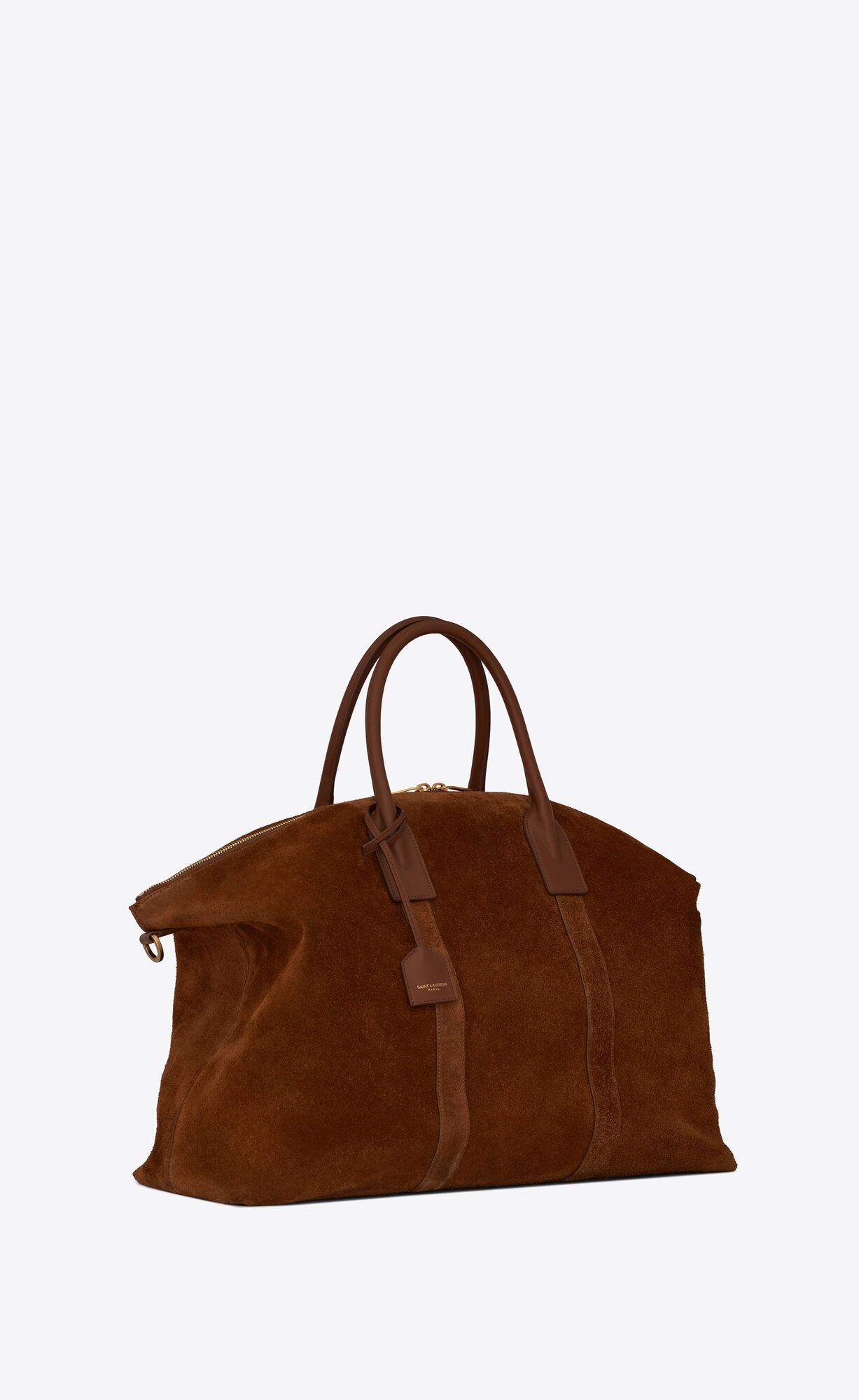 YSL Giant Bowling Bag In Suede Tan Brown | ALTMI2153