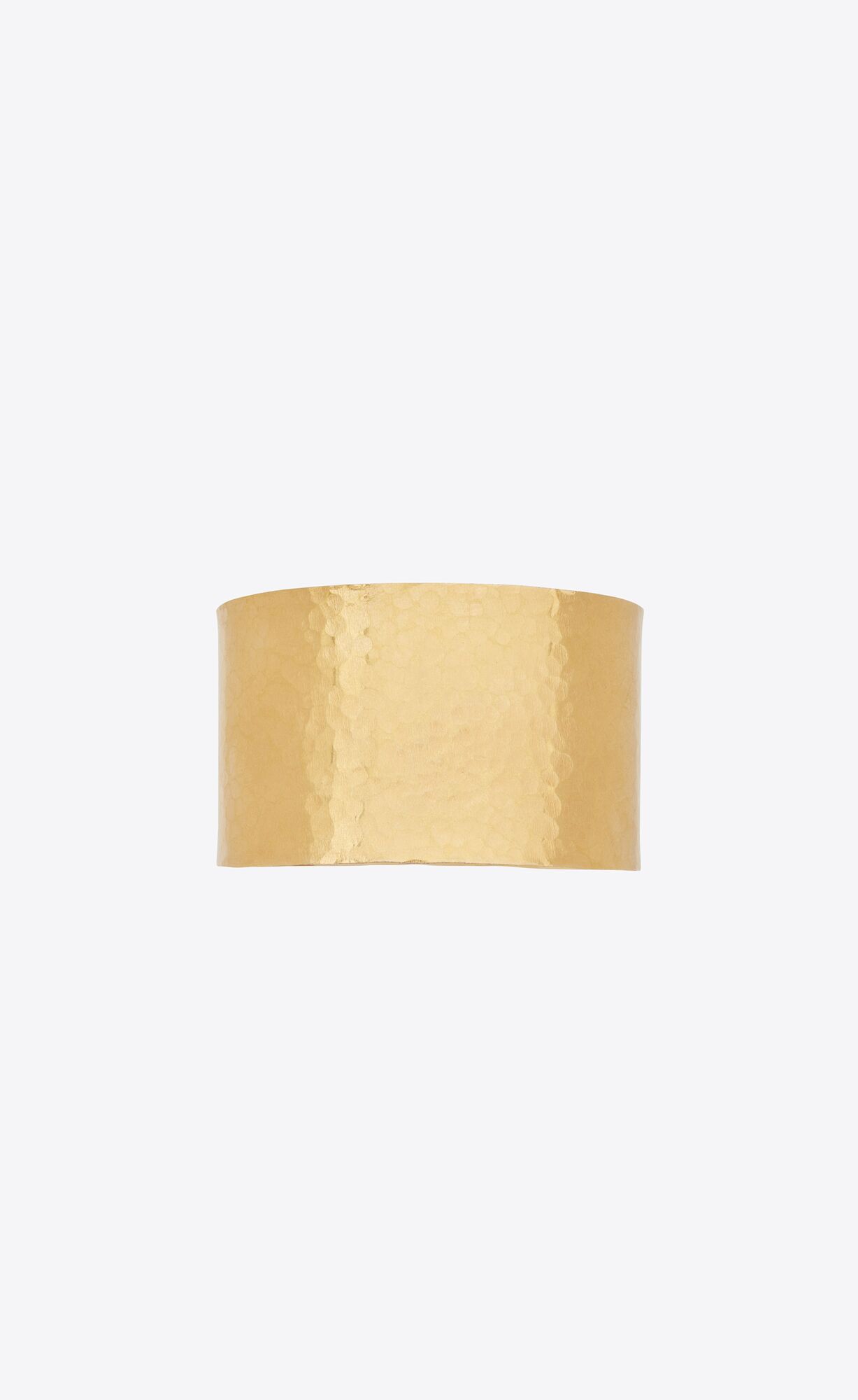 YSL Hammered Cuff Bracelet In Metal Aged Gold | CRVDQ5189