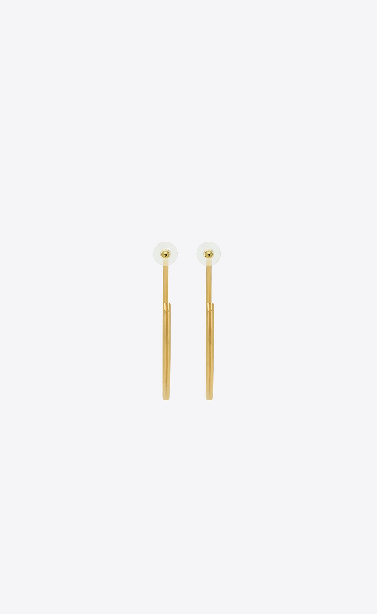 YSL Heart Hoop Earrings In Metal Gold | ULWFY3018