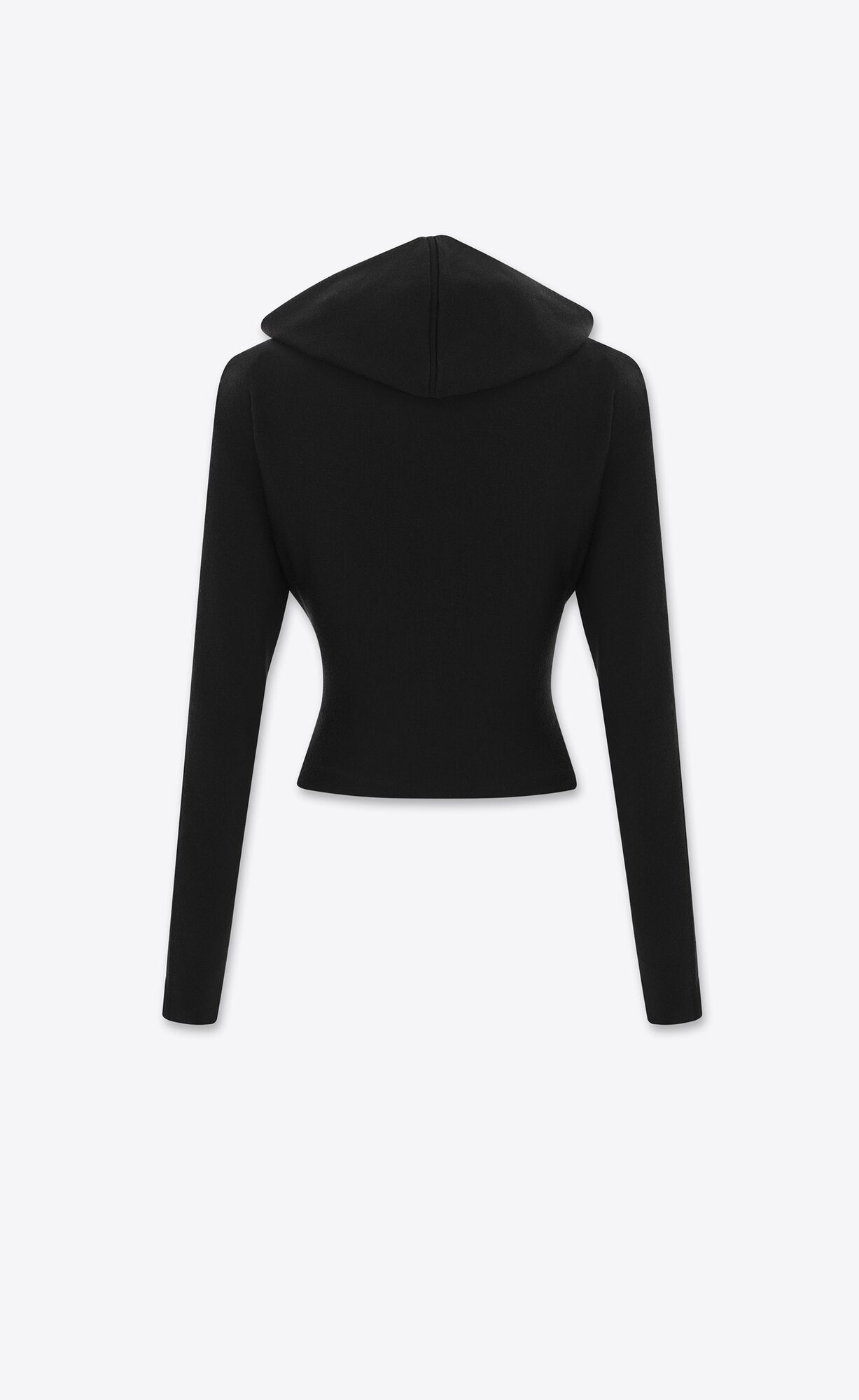 YSL Hooded Top In Wool Black | ITXZF7095