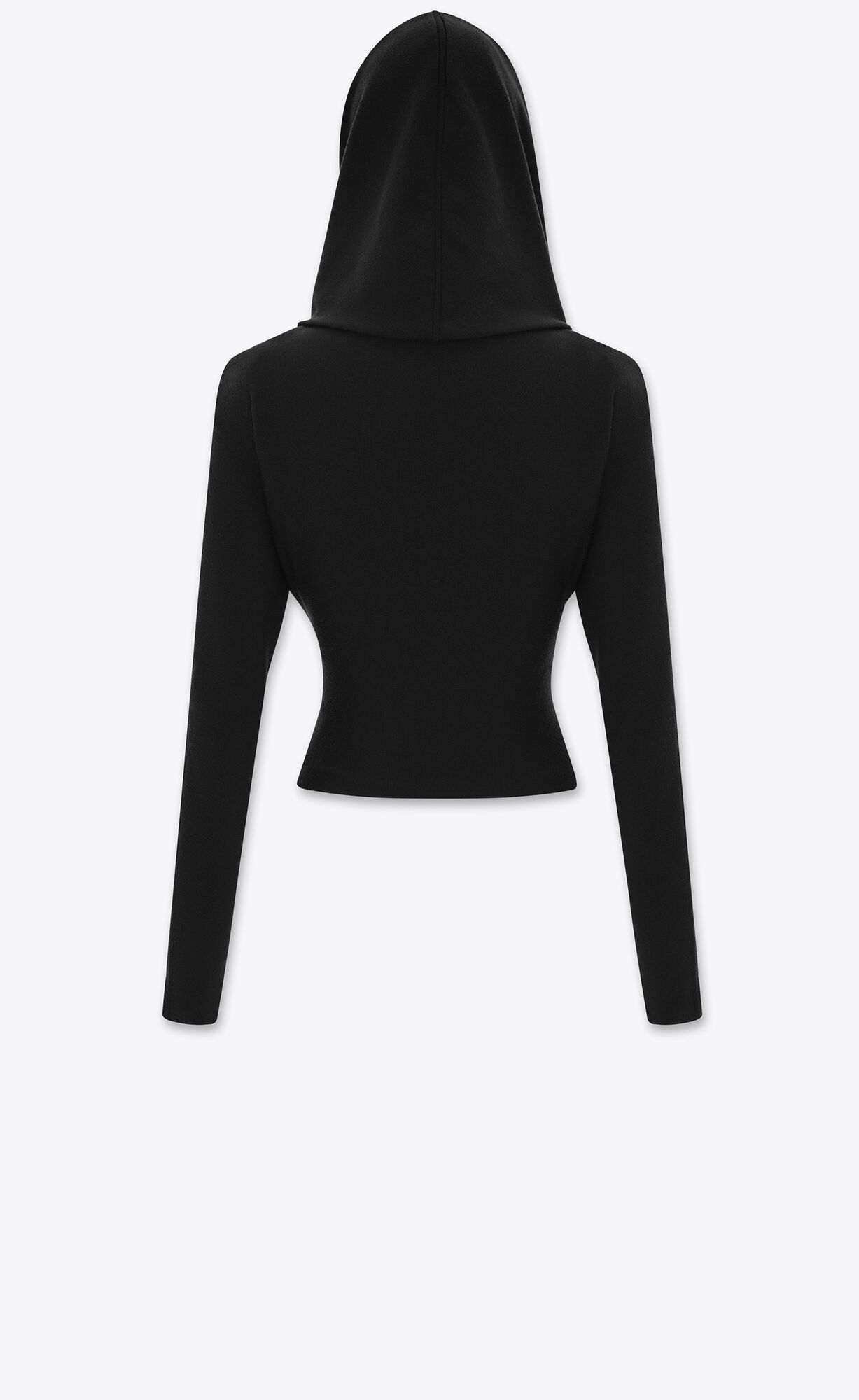 YSL Hooded Top In Wool Black | ITXZF7095