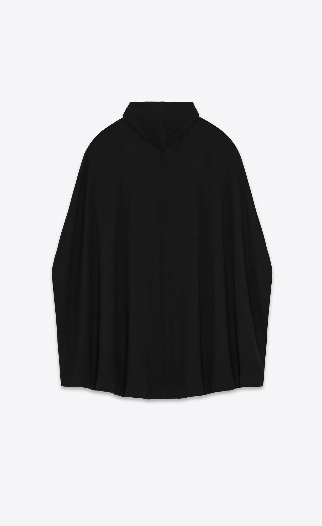 YSL Hoodie Cape In Fleece Black | RDJVN4795