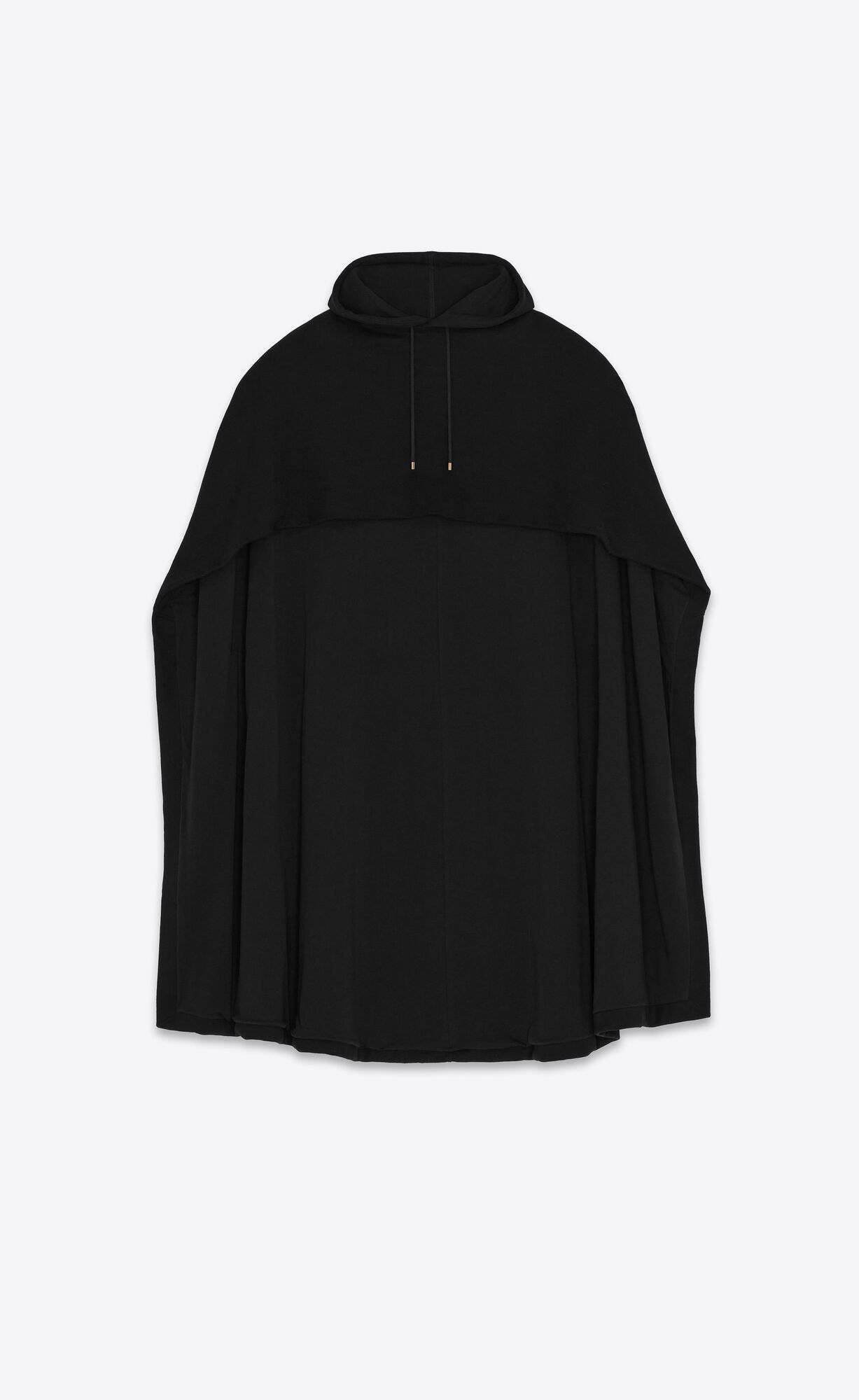 YSL Hoodie Cape In Fleece Black | RDJVN4795