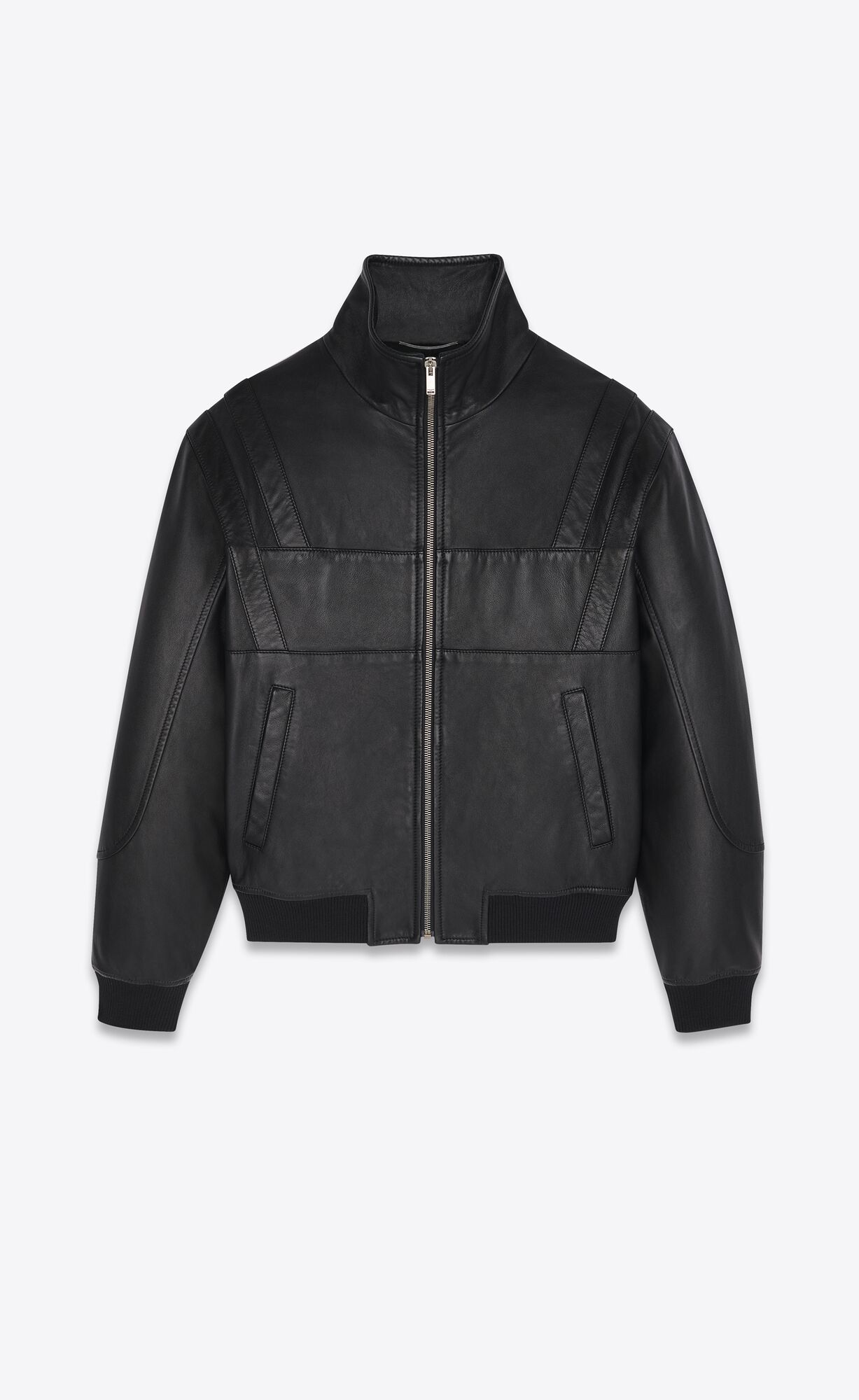 YSL Jacket In Drummed Lambskin Black | RTWUH9514