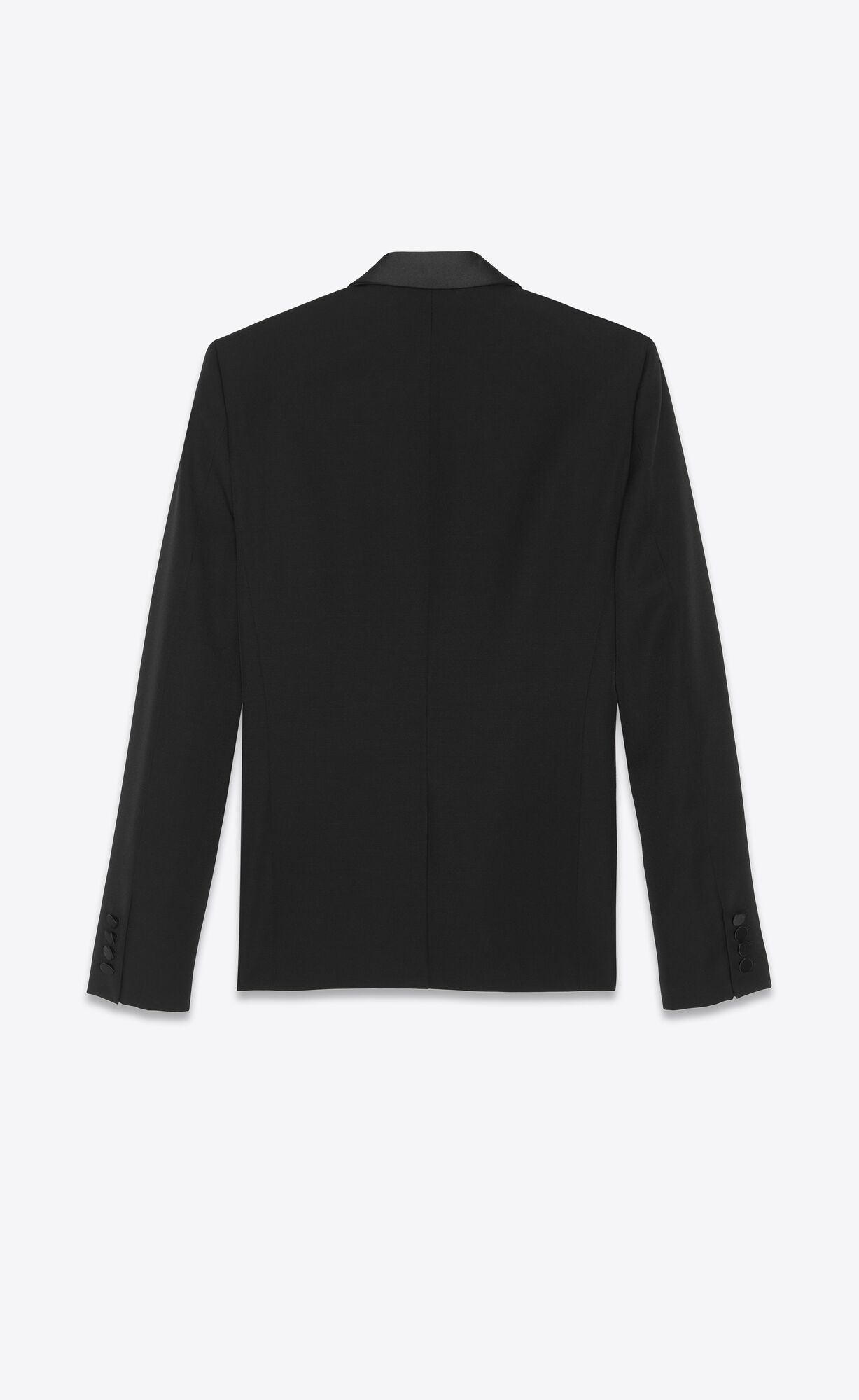 YSL Jacket With Shawl Collar In Grain De Poudre Black | ZEAIX1369