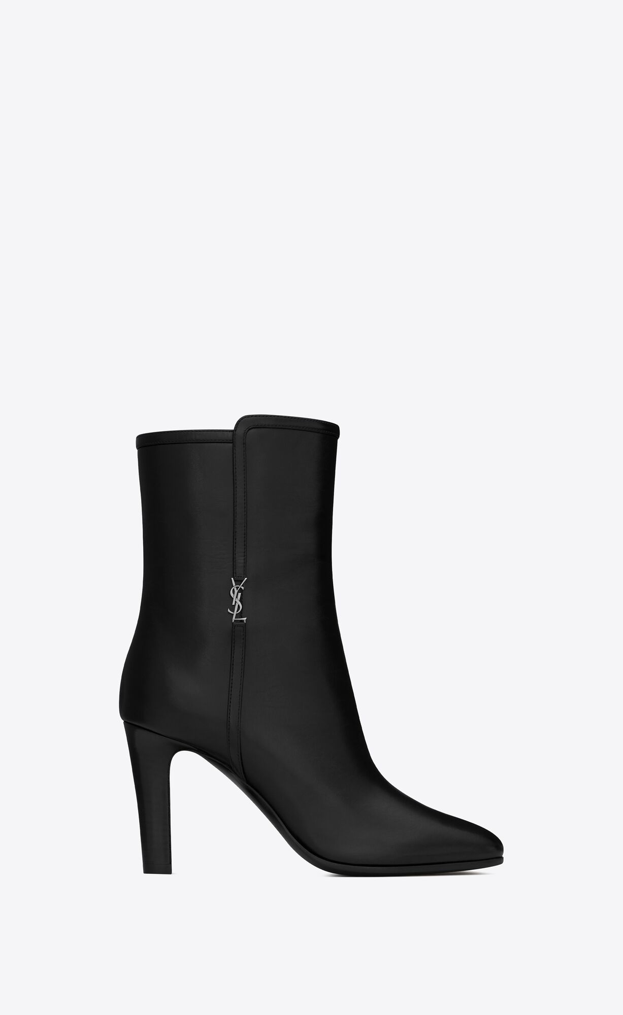 YSL Jane Cassandre Booties In Smooth Leather Black | LTUCG4506