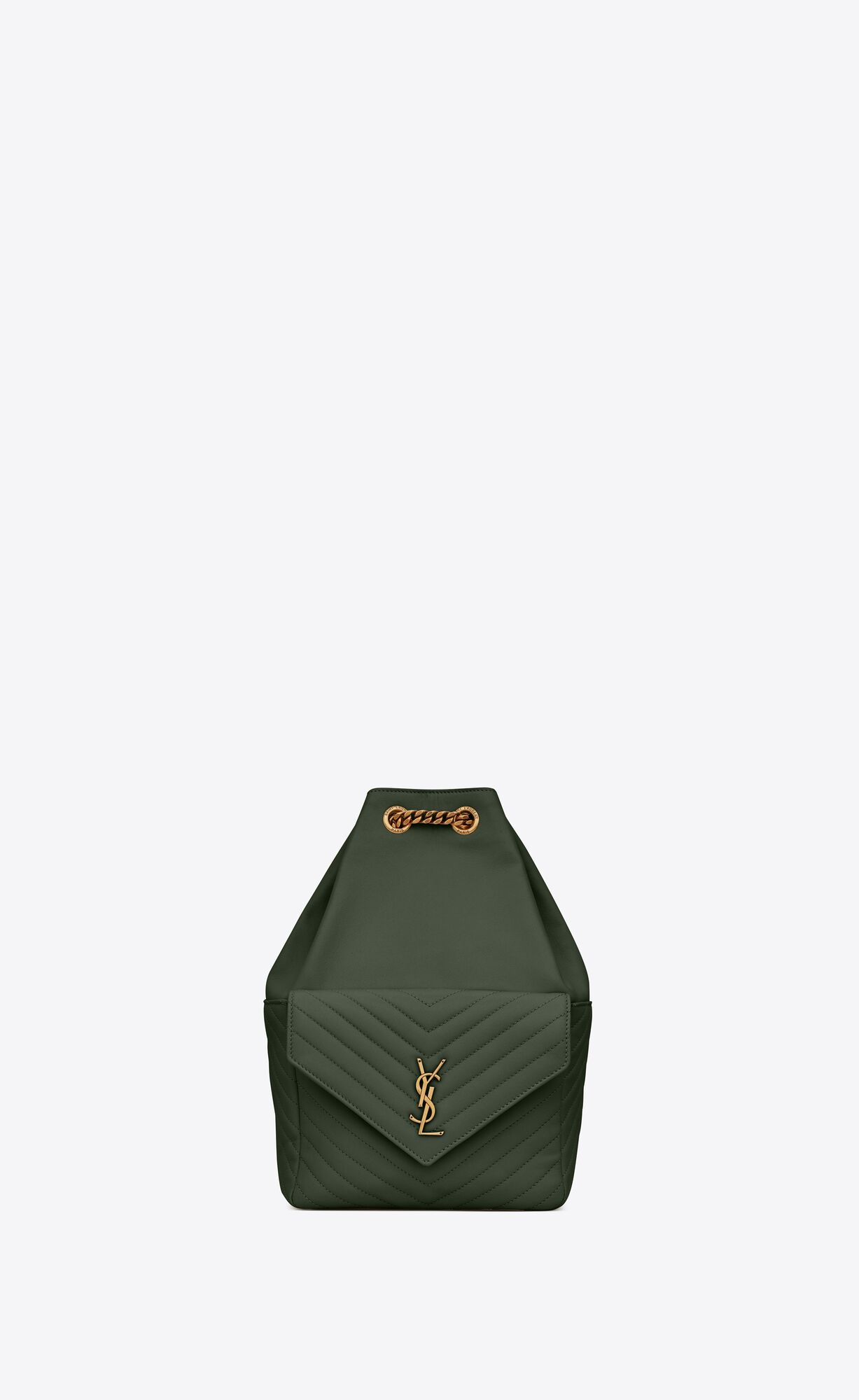 YSL Joe Backpack In Lambskin Vert Fonce | TCBDX2431