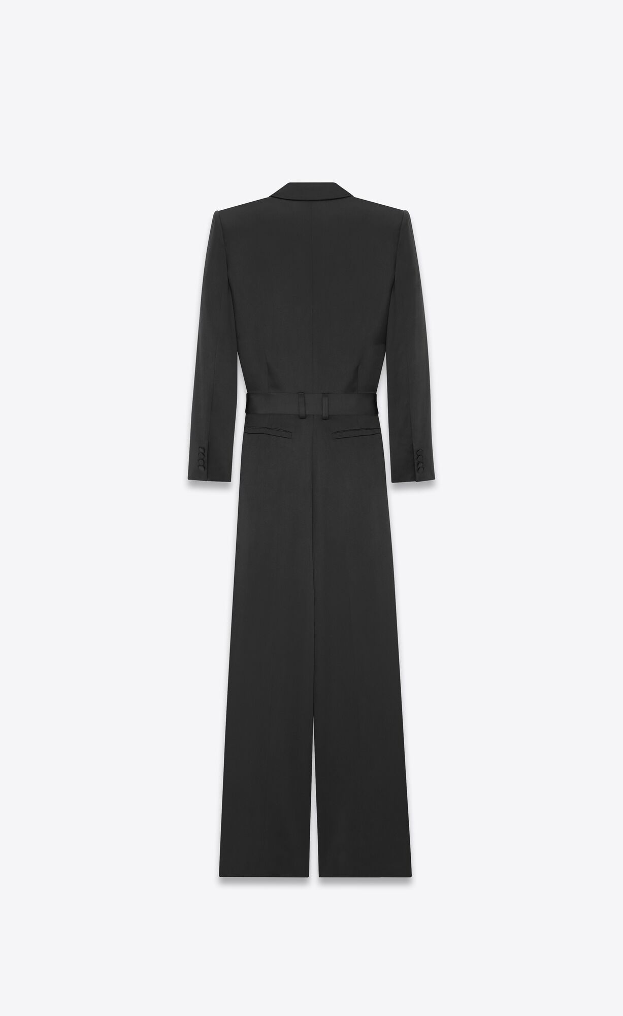 YSL Jumpsuit In Silk Satin Black | UZPDN1643