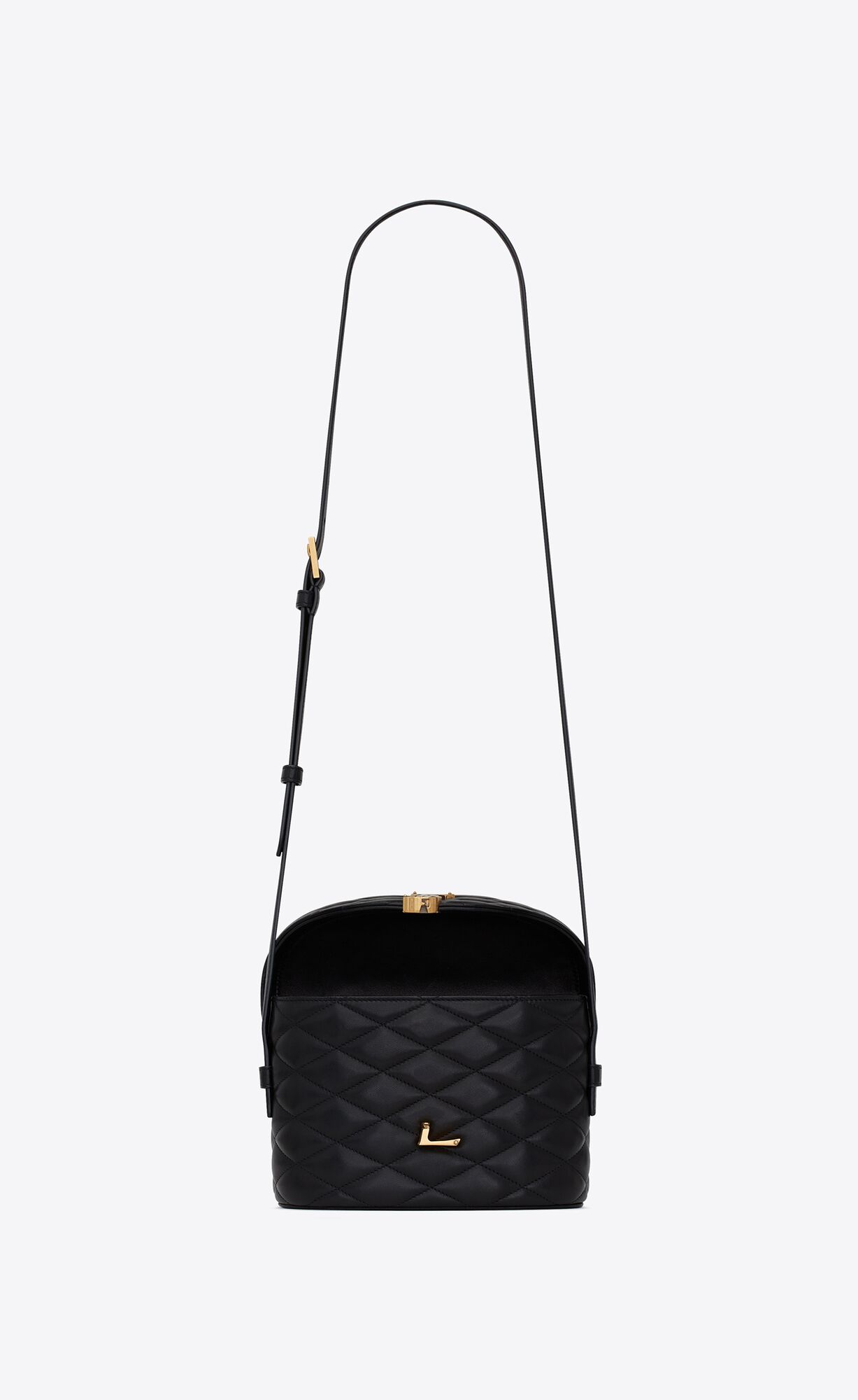 YSL June Box Bag In Quilted Lambskin Noir | VYIEW3206