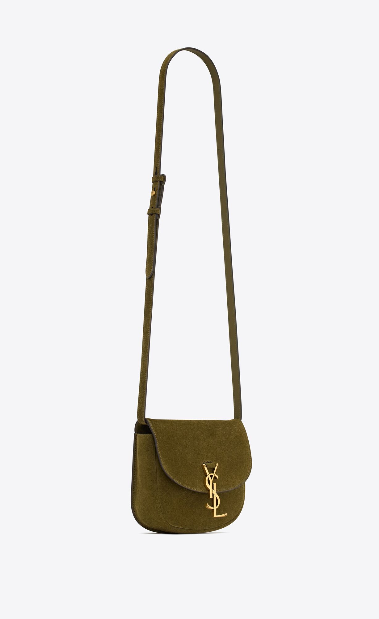 YSL Kaia Small In Suede Loden Green And Chocolat | QZYWD0547