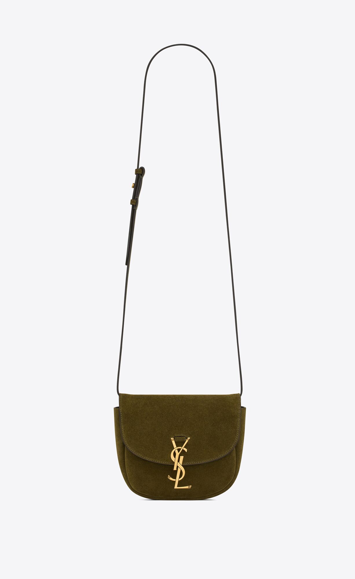 YSL Kaia Small In Suede Loden Green And Chocolat | QZYWD0547