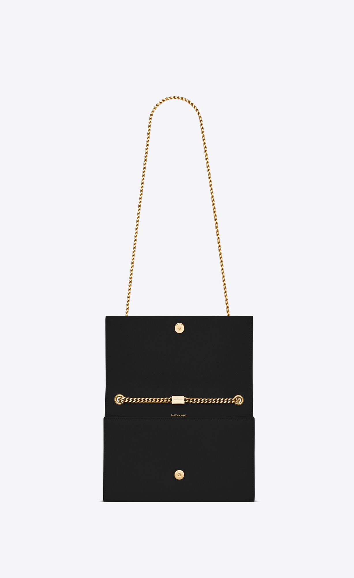 YSL Kate Medium Chain Bag With Tassel In Grain De Poudre Embossed Leather Black | SYFNQ4580