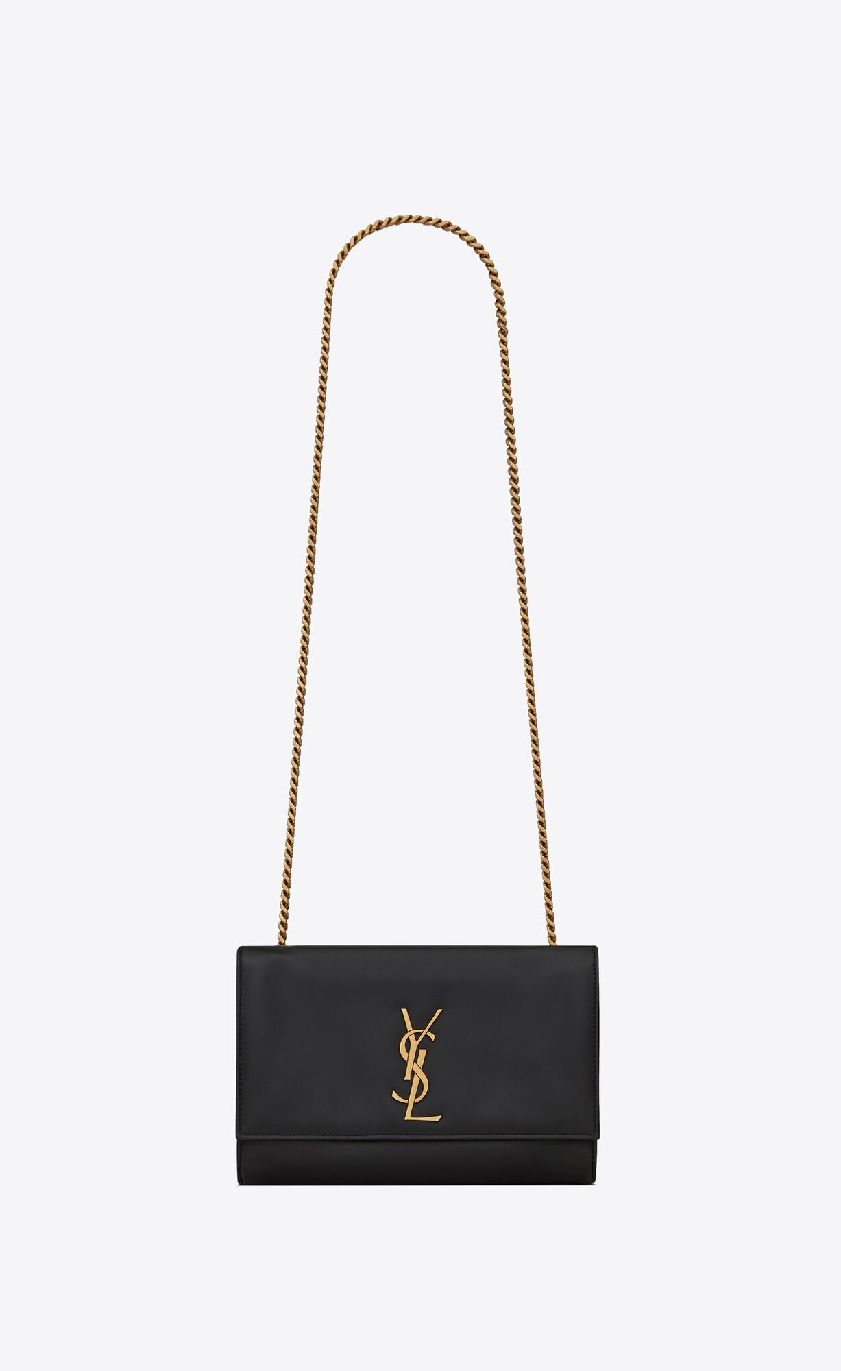 YSL Kate Small Supple/Reversible Chain Bag In Suede And Leather Black | FZYUM4527