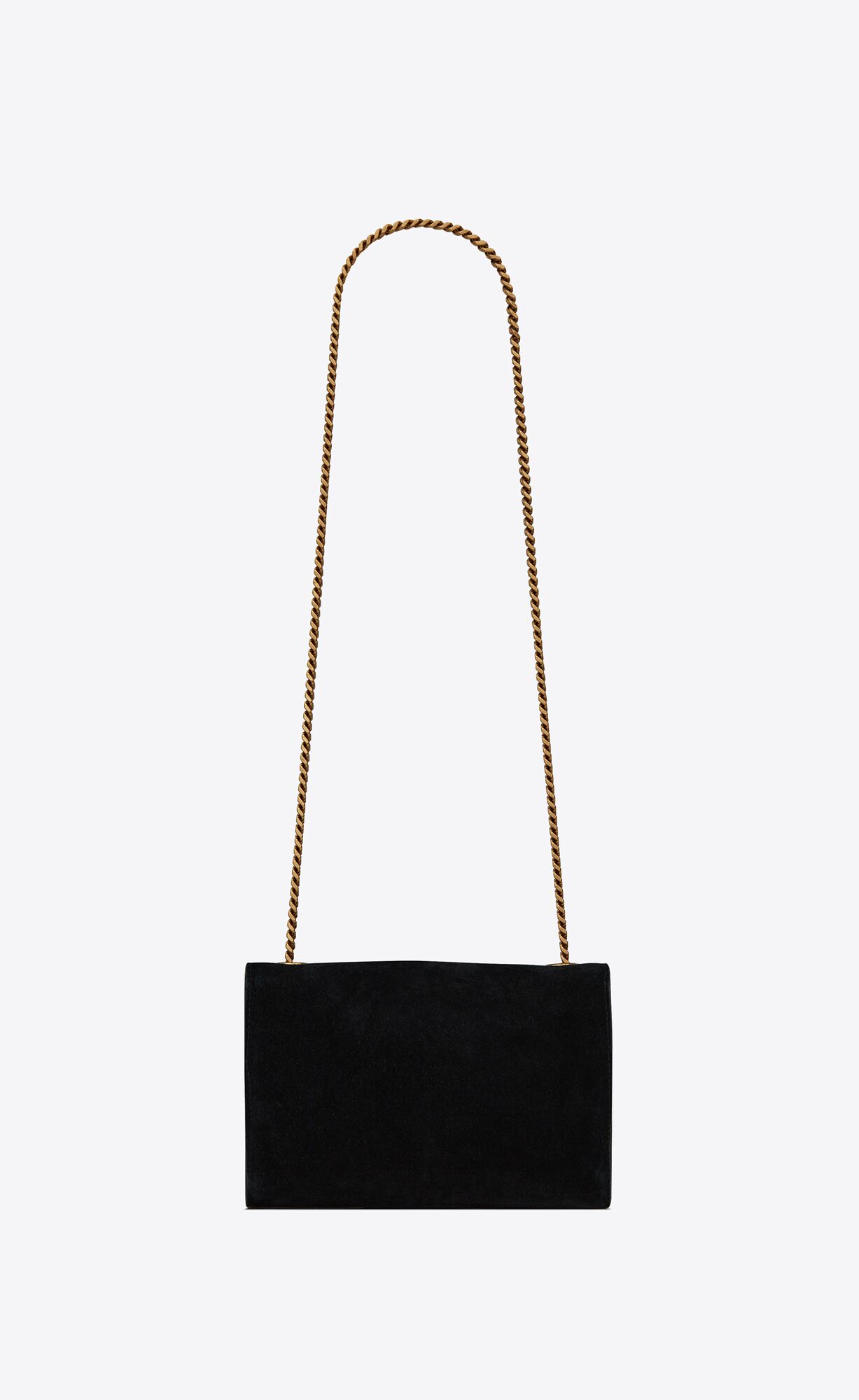 YSL Kate Small Supple/Reversible Chain Bag In Suede And Leather Black | FZYUM4527