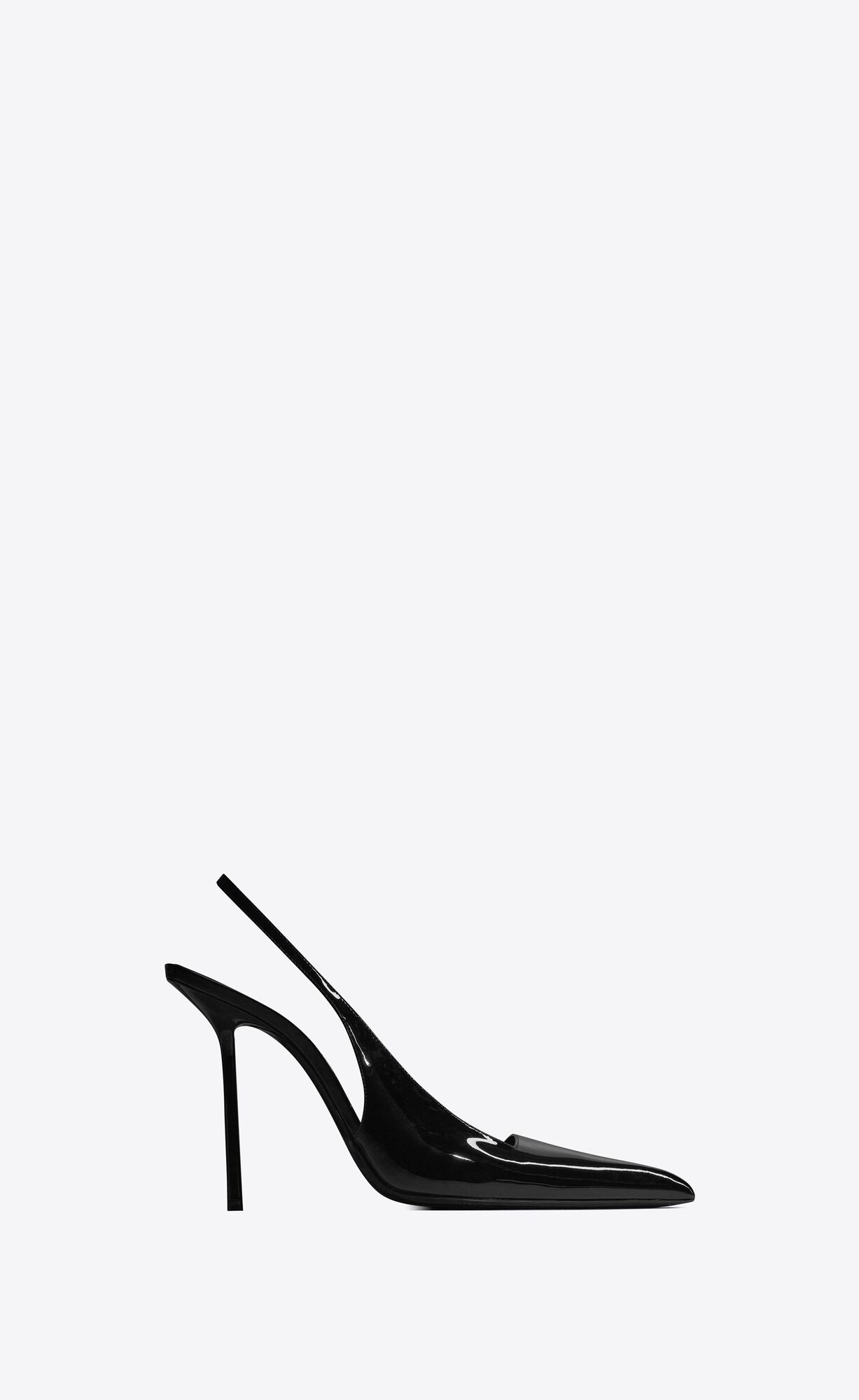 YSL Kiss Slingback Pumps In Patent Leather Black | FVNQZ8017