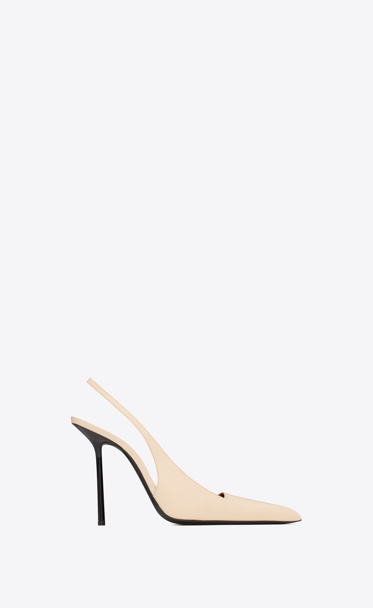 YSL Kiss Slingback Pumps In Shiny Leather Coquille | VFCNP7684