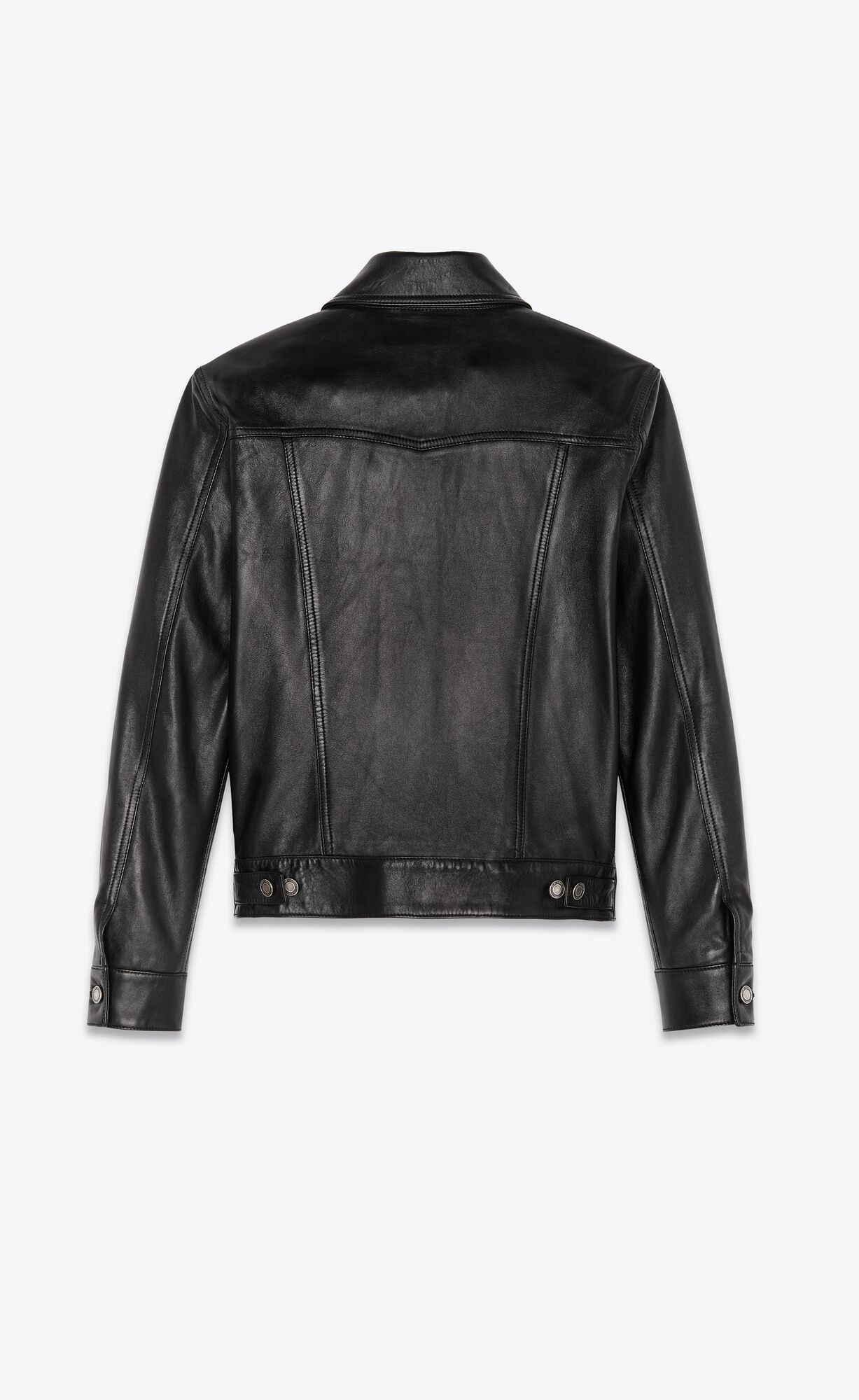 YSL Lambskin Denim Jacket Black | YKCFL6509