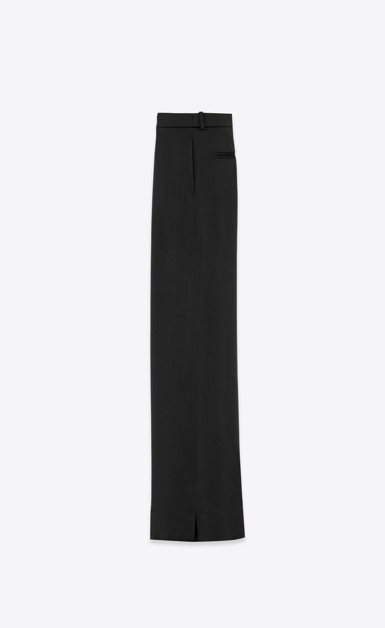 YSL Large Pants In Crepe Satin Black | IQDXR8719