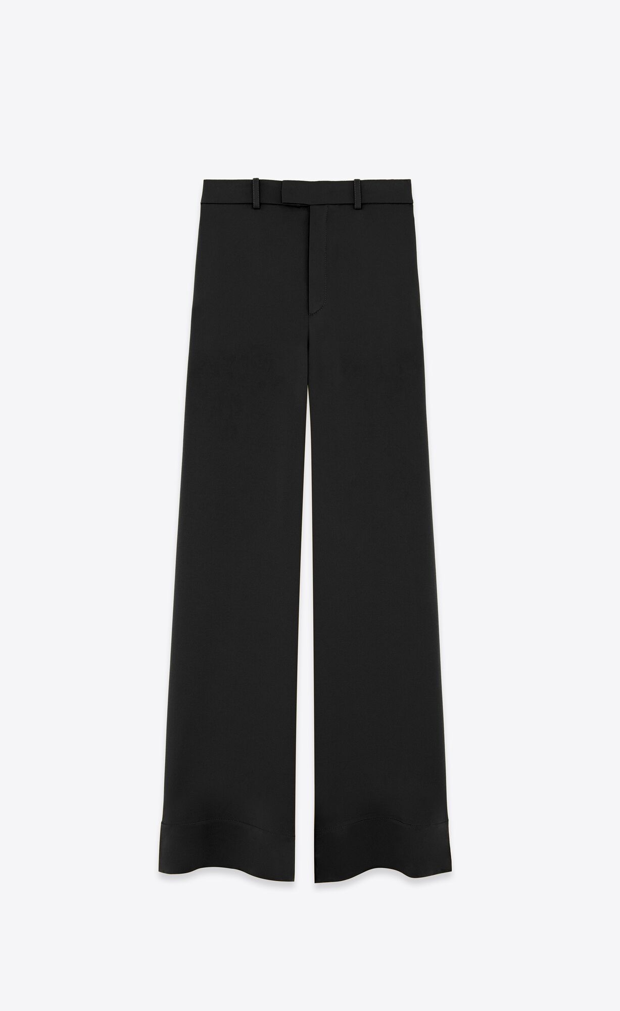 YSL Large Pants In Crepe Satin Black | IQDXR8719