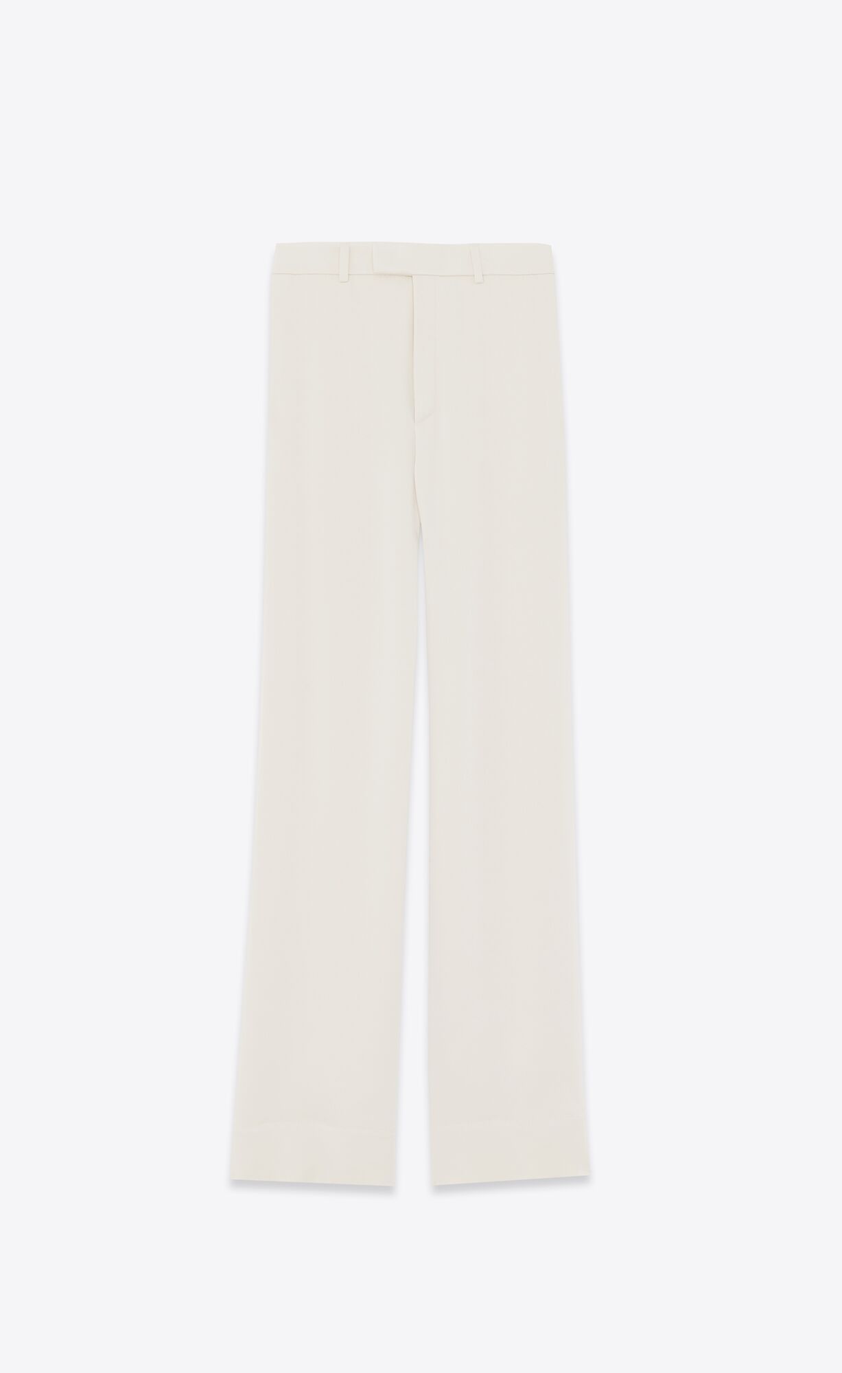 YSL Large Pants In Crepe Satin Craie | BGWUY9456