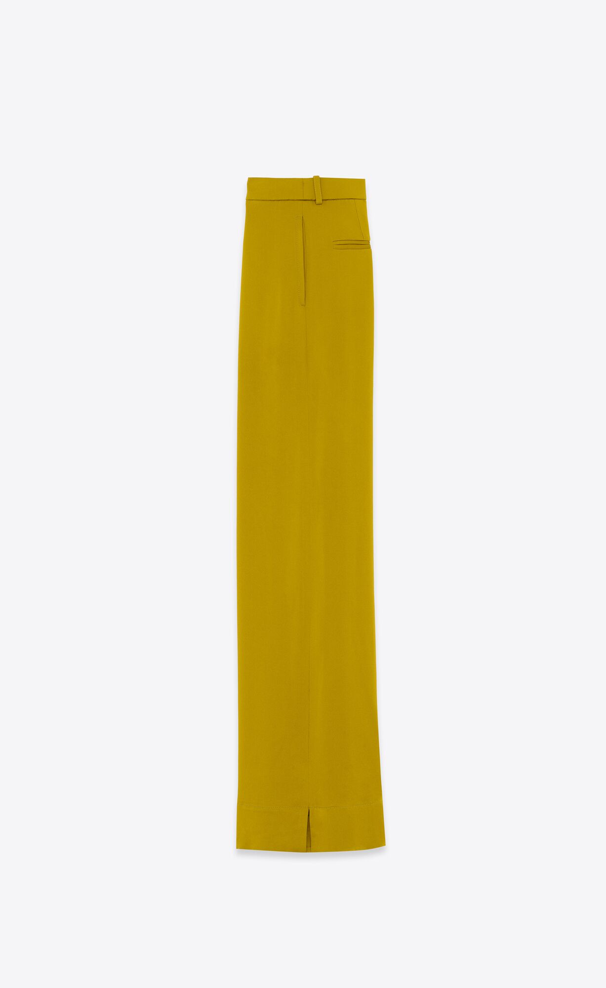 YSL Large Pants In Crepe Satin Vert Mousse | TXCDL1785