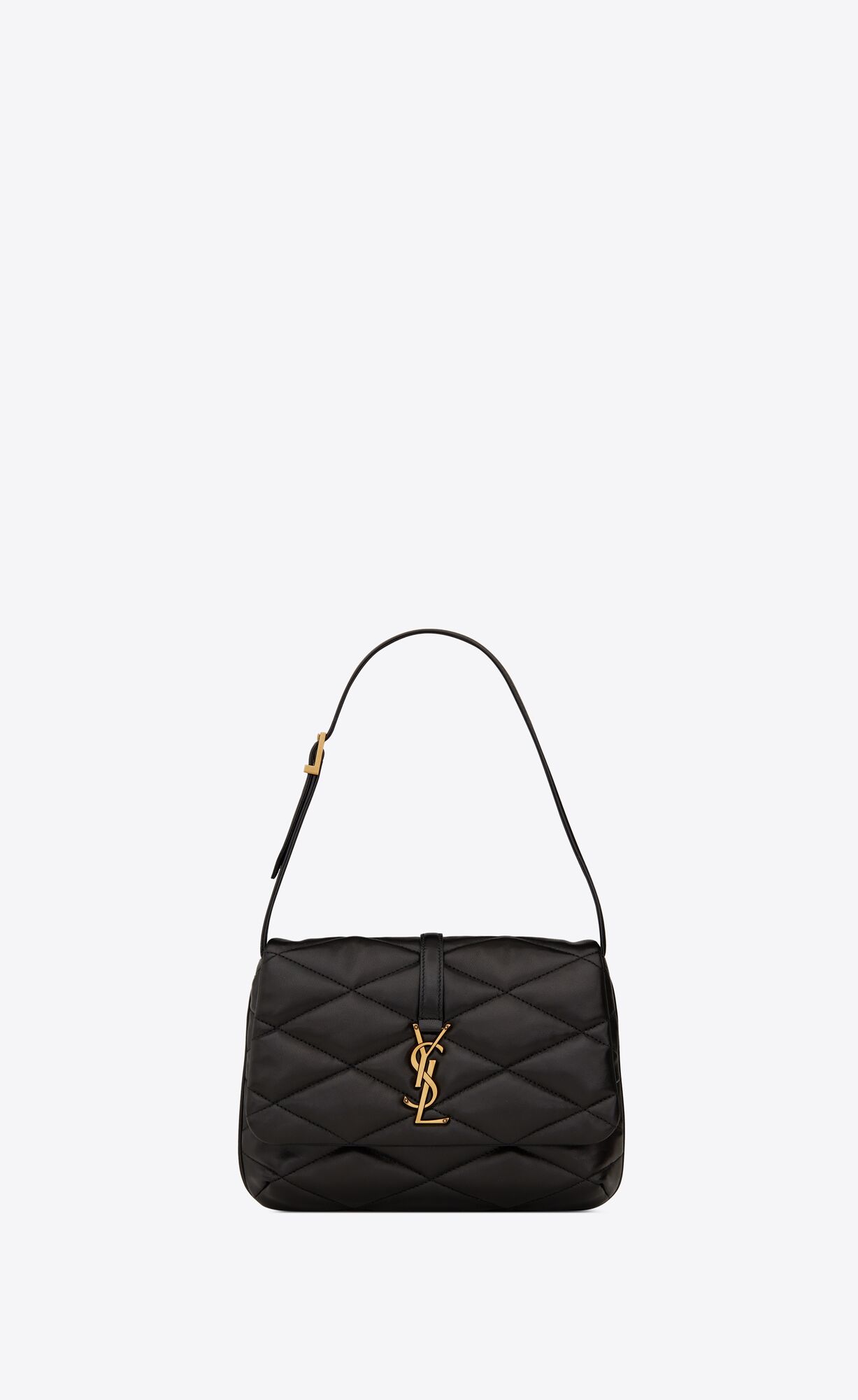 YSL Le 57 Hobo Bag In Quilted Lambskin Black | TZYKW1057