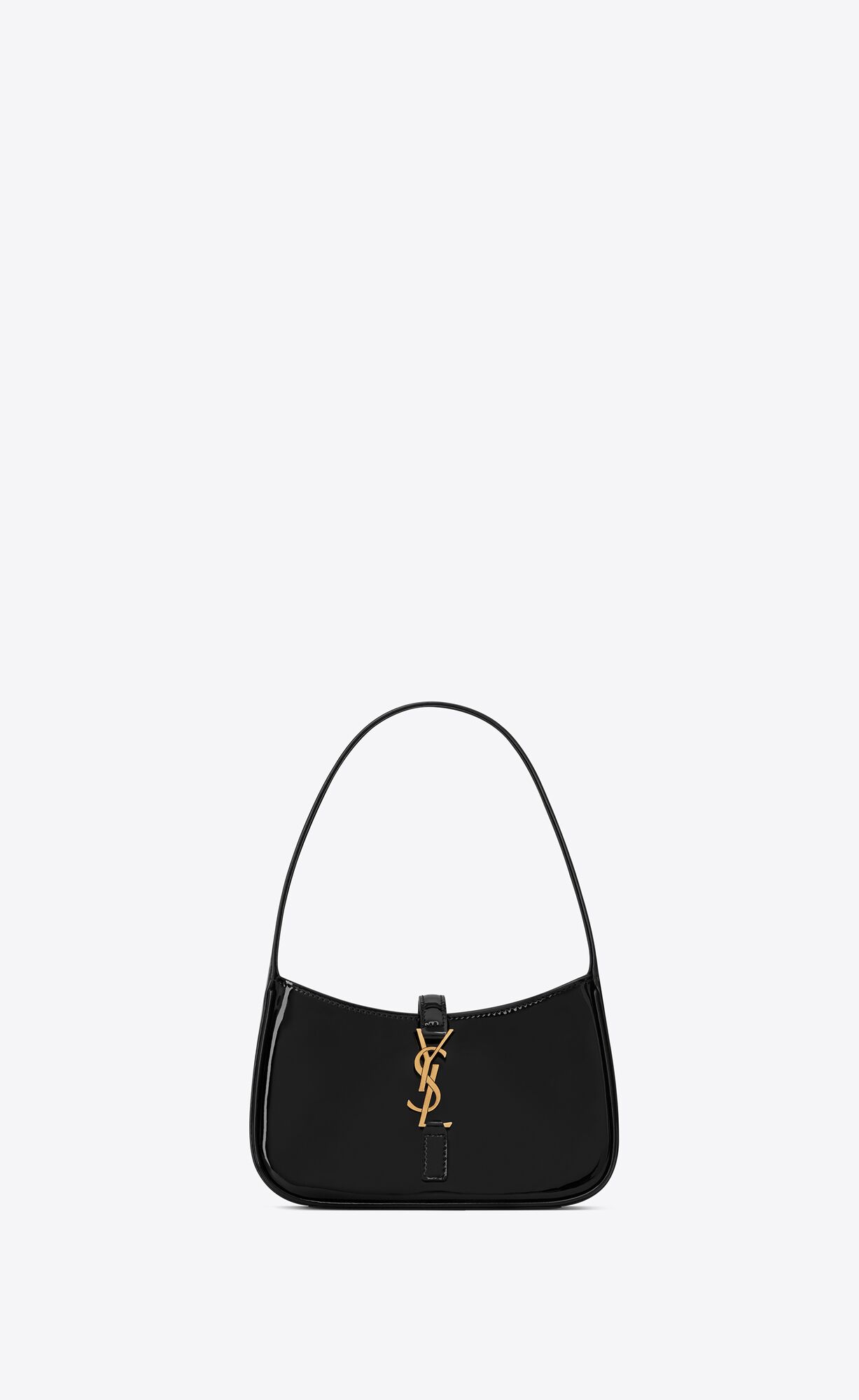 YSL Le 5 À 7 Mini In Shiny Leather Black | SGBDJ7041