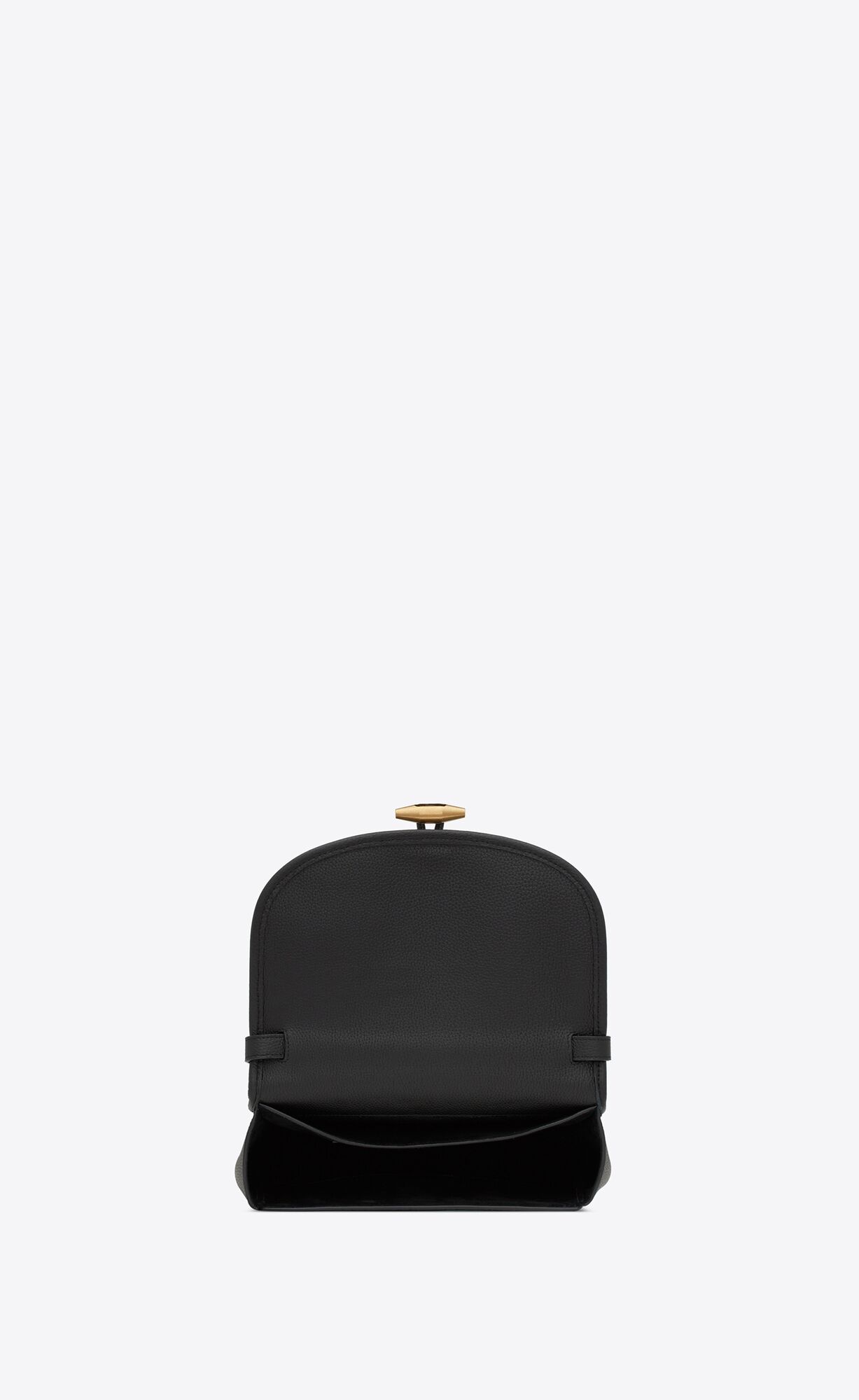 YSL Le Caban Satchel In Grained Leather Black | VAOGD0574