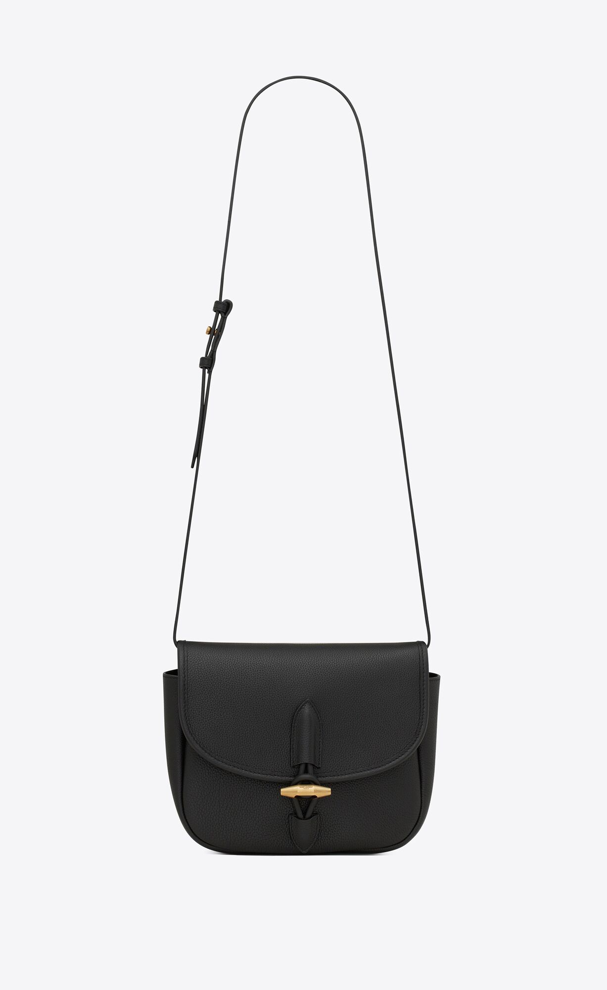 YSL Le Caban Satchel In Grained Leather Black | VAOGD0574