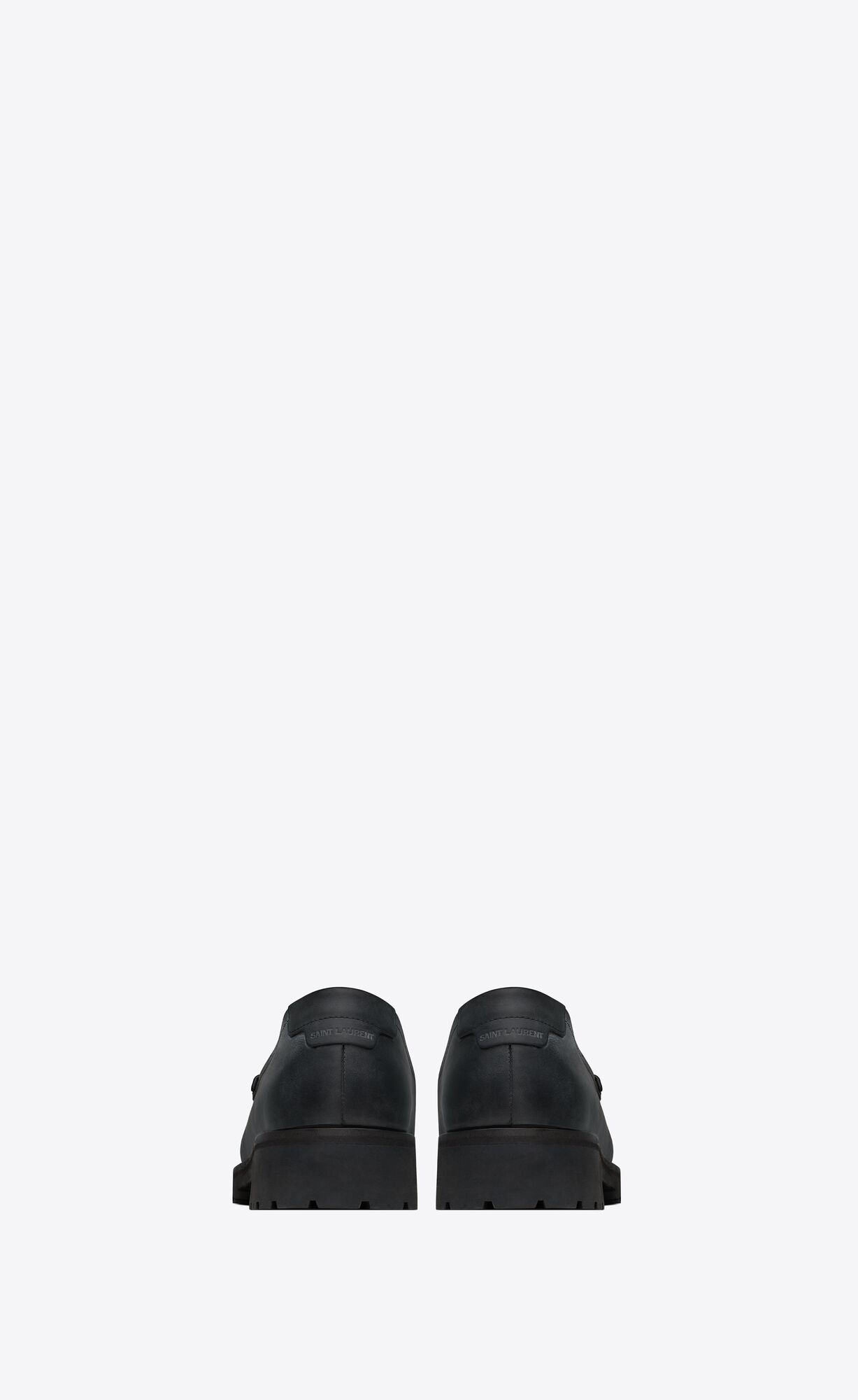 YSL Le Loafer Chunky Penny Slippers In Smooth Leather Noir | EQRZD2851