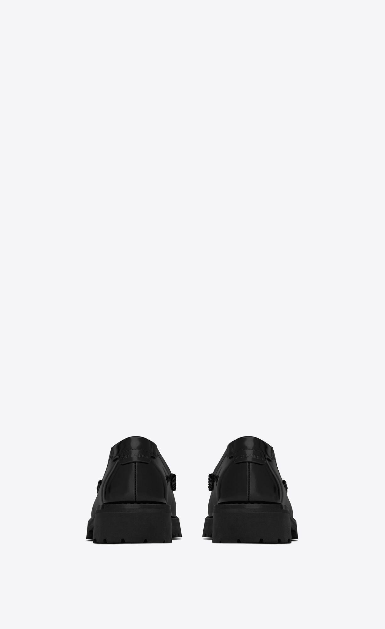 YSL Le Loafer Chunky Penny Slippers In Smooth Leather Black | YCNGK7914