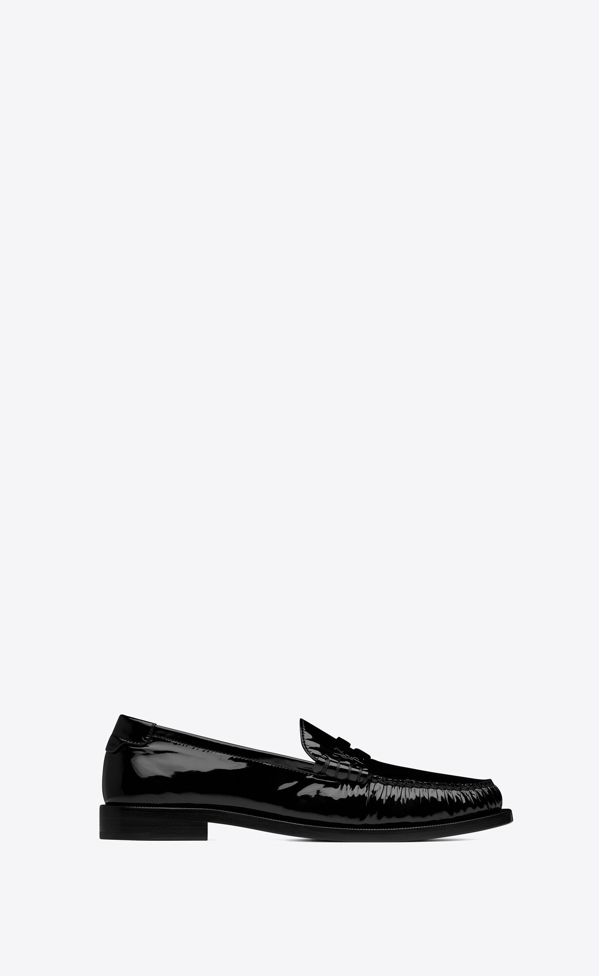 YSL Le Loafer Penny Slippers In Patent Leather Black | MICEJ1732