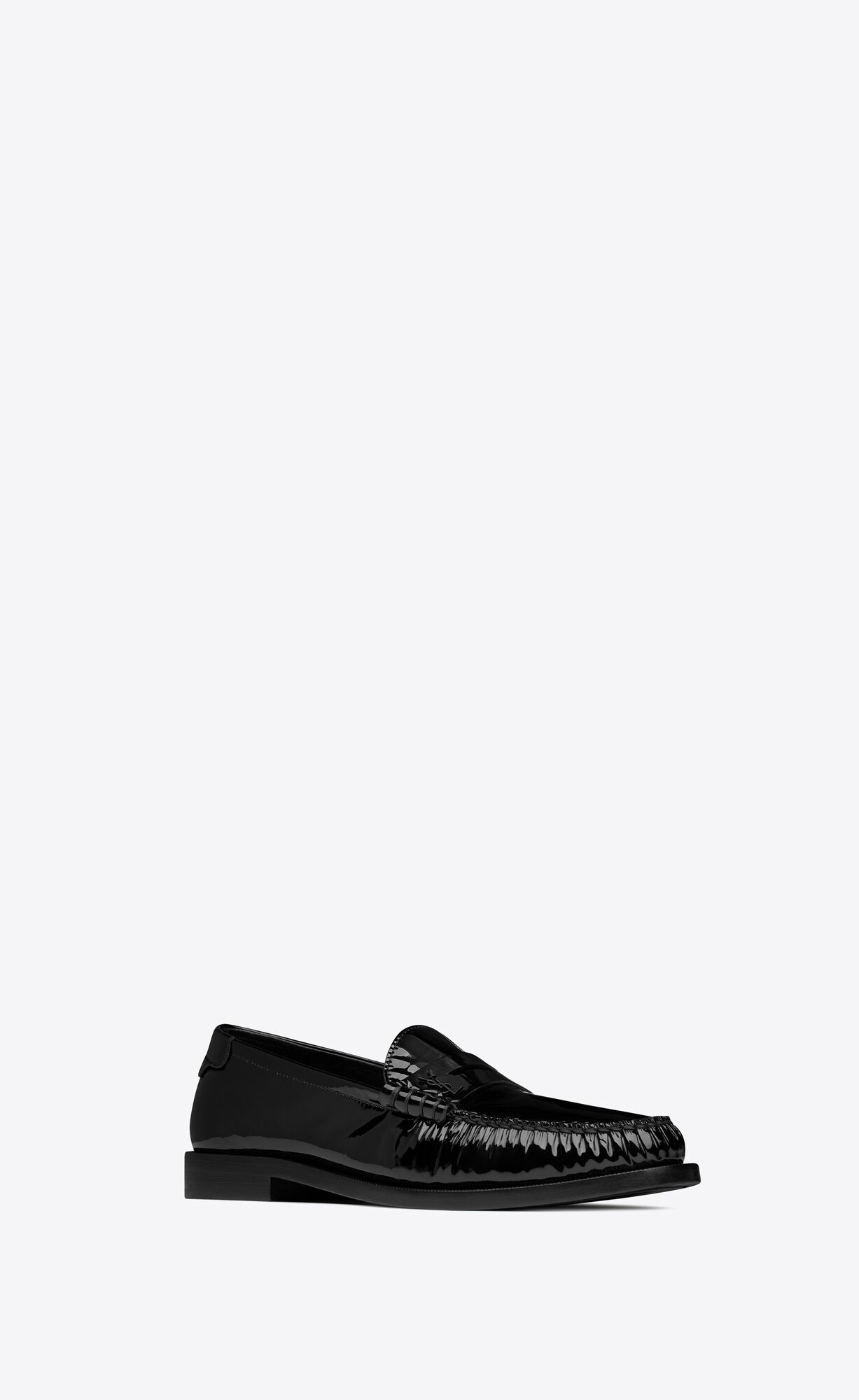 YSL Le Loafer Penny Slippers In Patent Leather Black | MICEJ1732