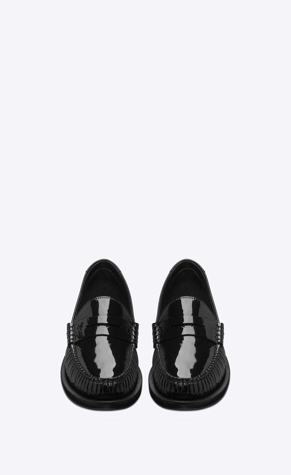 YSL Le Loafer Penny Slippers In Patent Leather Black | MICEJ1732