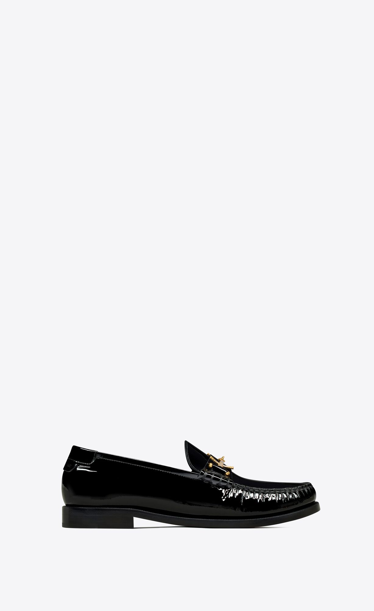 YSL Le Loafer Penny Slippers In Patent Leather Black | MRUVE7695