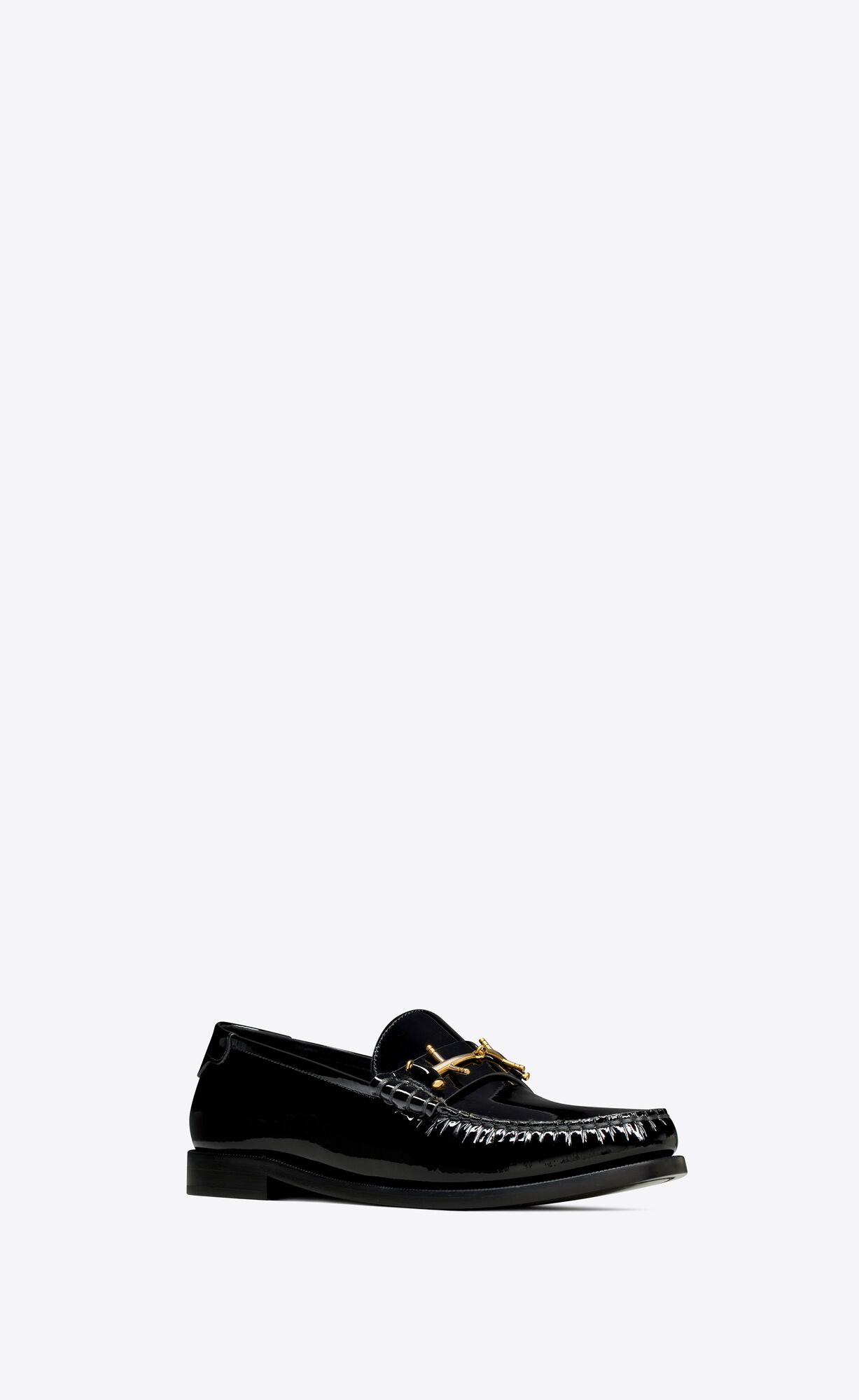 YSL Le Loafer Penny Slippers In Patent Leather Black | MRUVE7695