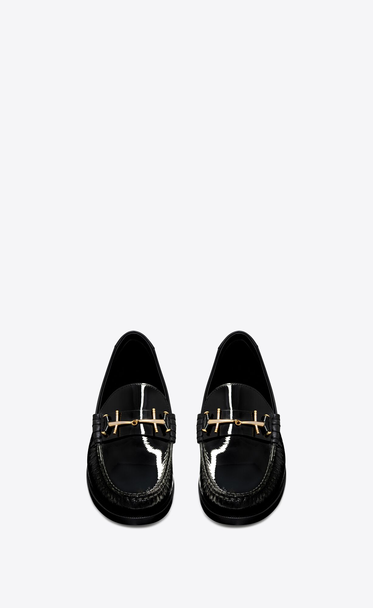 YSL Le Loafer Penny Slippers In Patent Leather Black | MRUVE7695