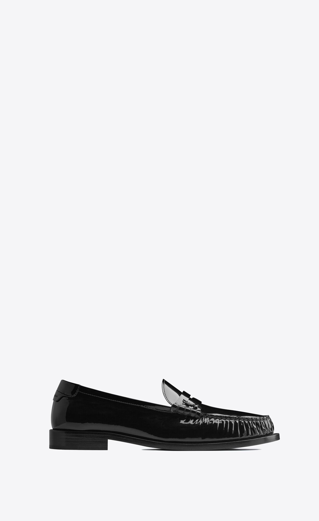 YSL Le Loafer Penny Slippers In Patent Leather Black | SGEVK5296