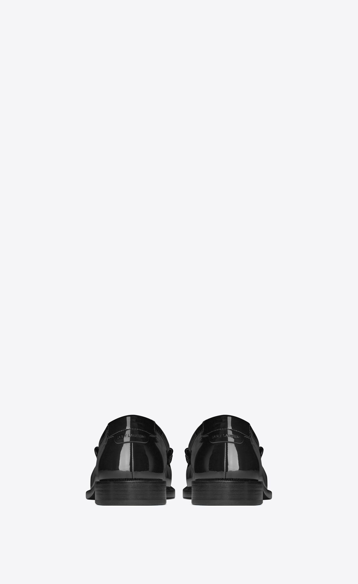 YSL Le Loafer Penny Slippers In Patent Leather Black | SGEVK5296