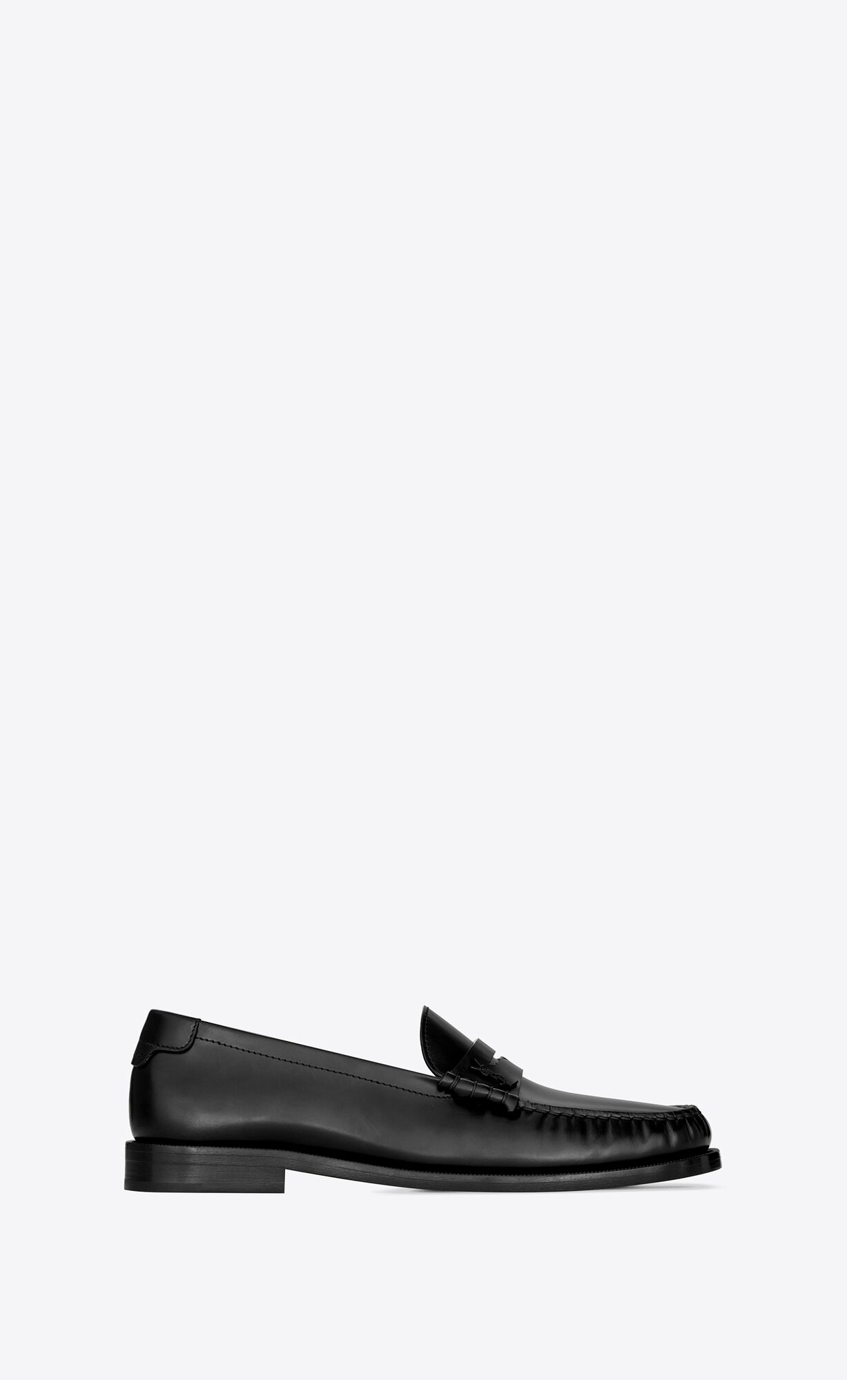 YSL Le Loafer Penny Slippers In Smooth Leather Black | DICXO8423