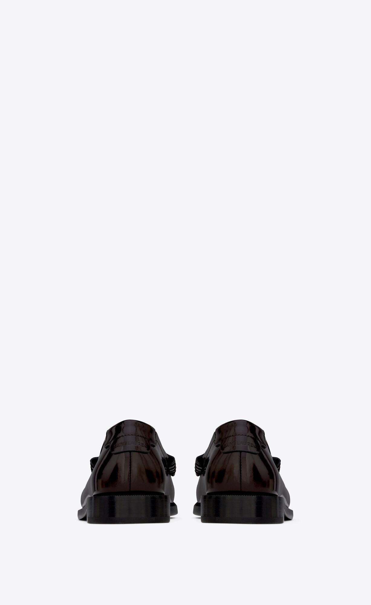 YSL Le Loafer Penny Slippers In Smooth Leather Dark Bordeaux | HIGFP3678