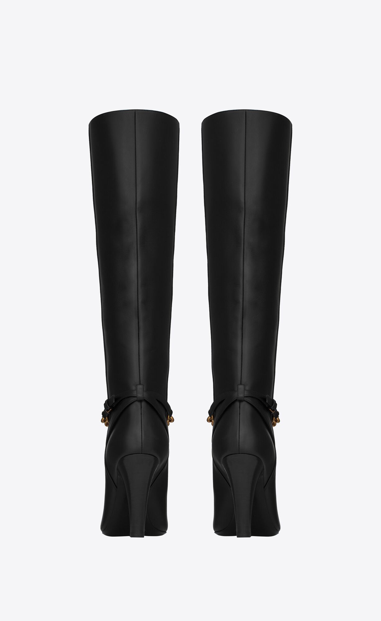 YSL Le Maillon Boots In Smooth Leather Black | AONYE8739