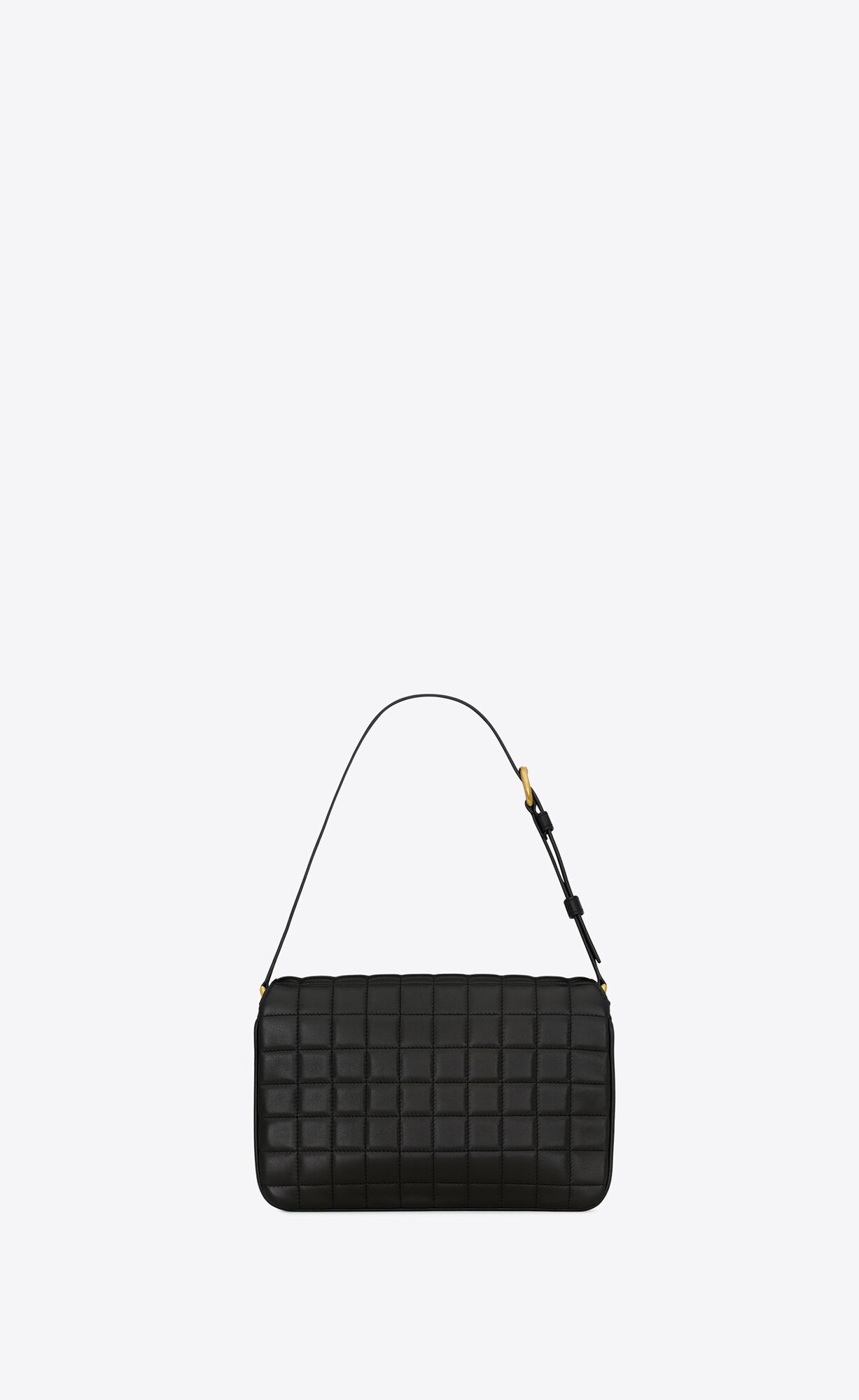 YSL Le Maillon Satchel In Quilted Lambskin Black | ATSCB2140